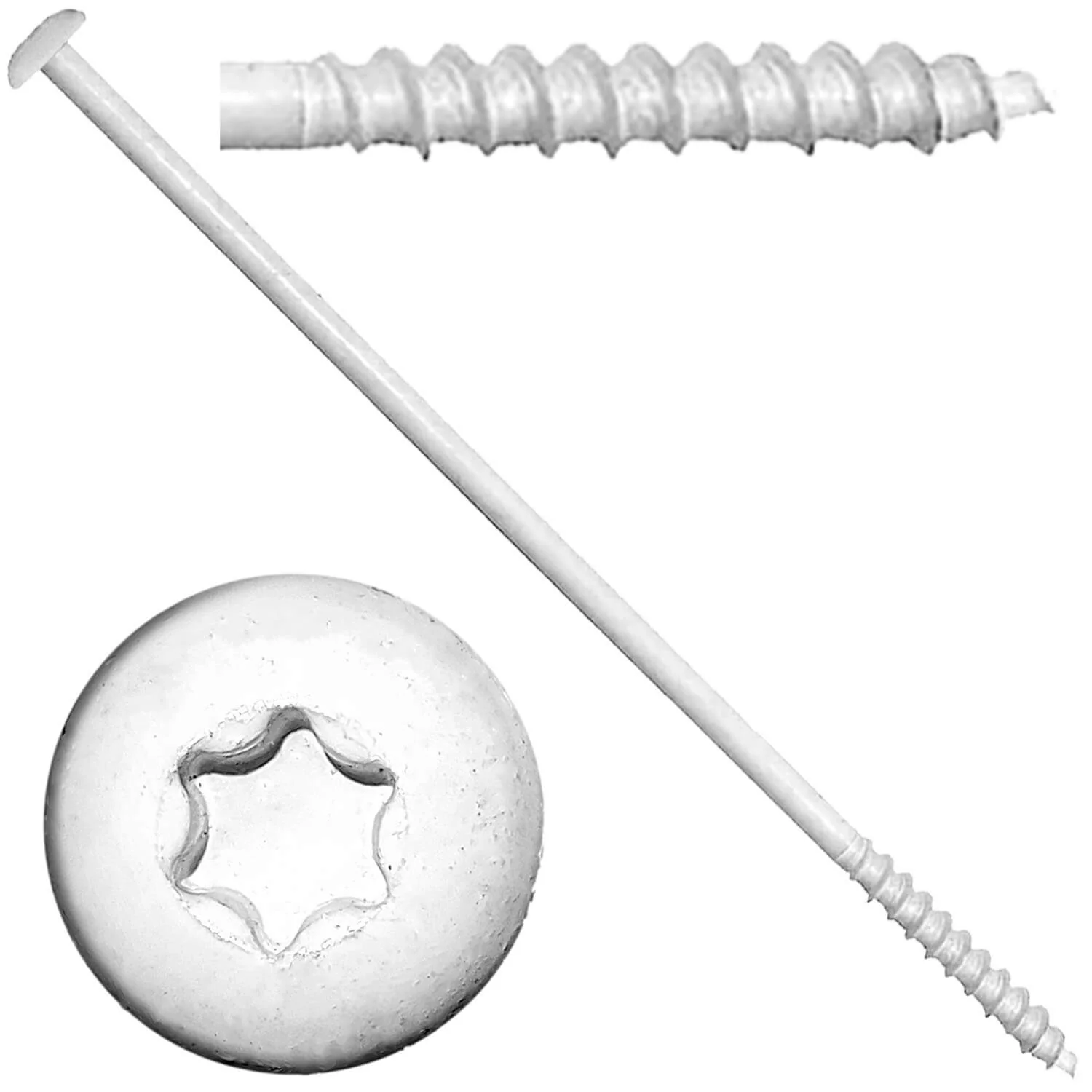 #14 x 7" Ceramic Coated Torx/Star Drive Gutter Screws - For Fastening Gutters to Wood - Torx/Star T-30 Drive Head - Image 41