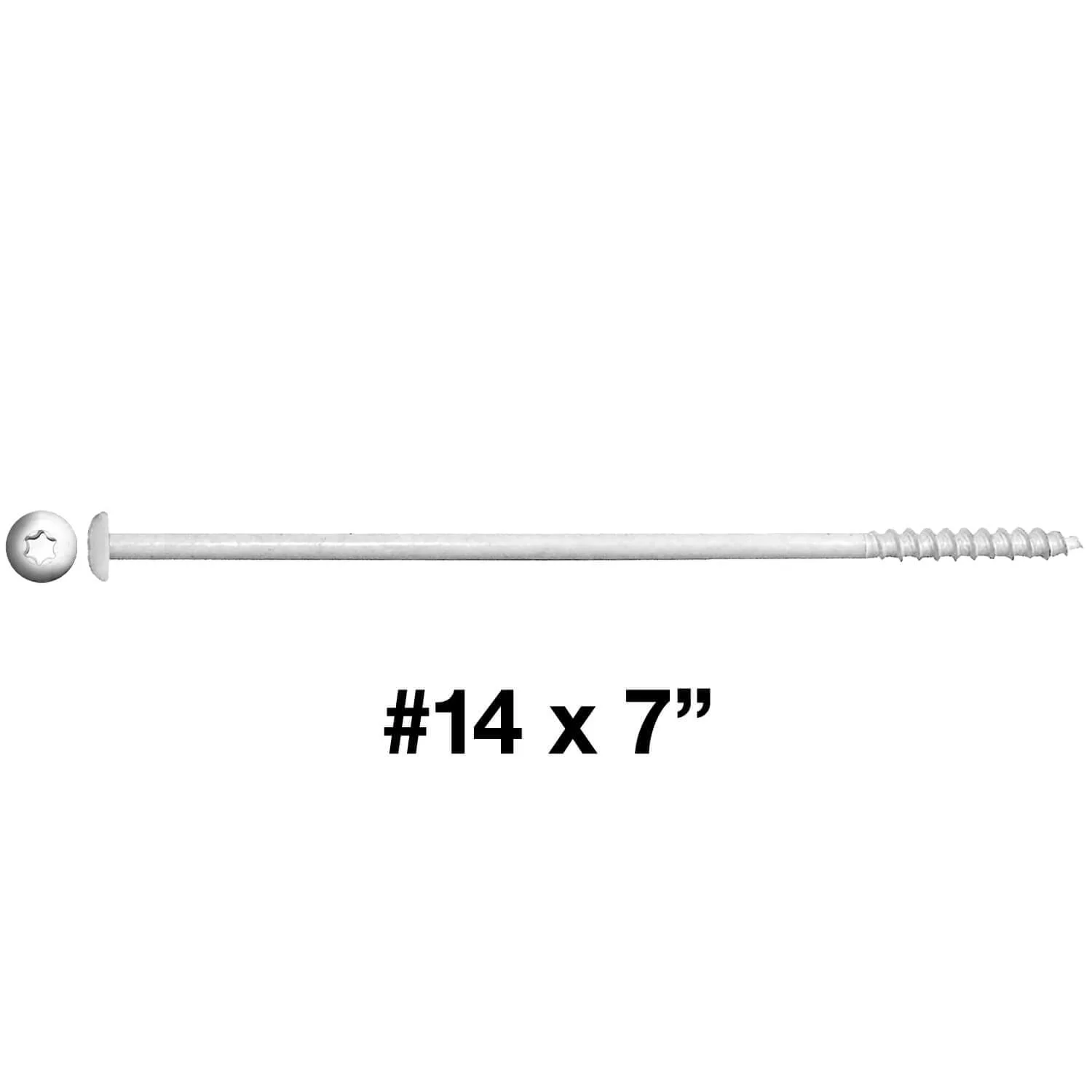 #14 x 7" Ceramic Coated Torx/Star Drive Gutter Screws - For Fastening Gutters to Wood - Torx/Star T-30 Drive Head - Image 61