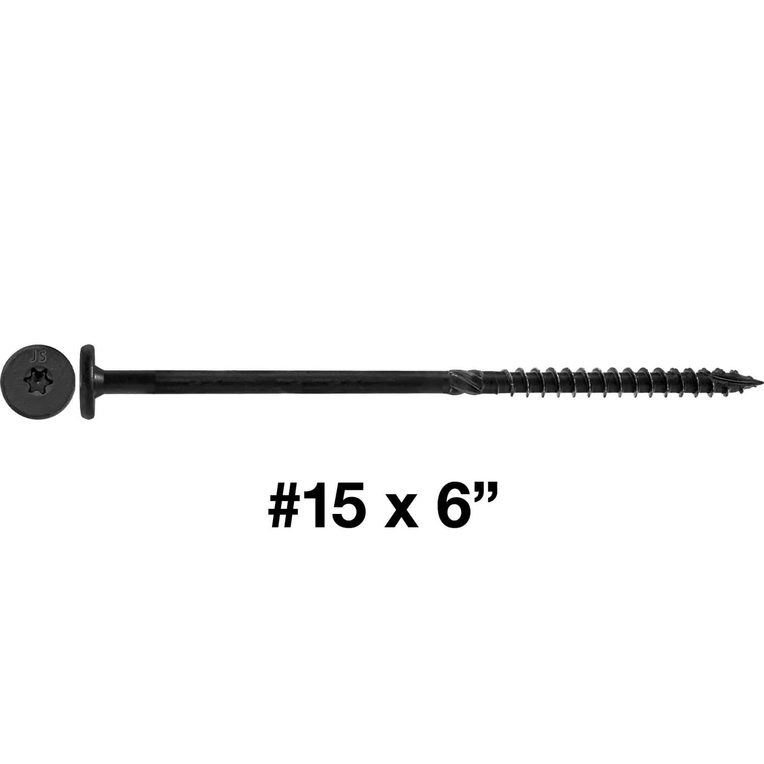 #15 Black Wafer Head Structural Lag Screws. Used for Log Construction, Timber Framing, Laminated Beams and Pole Barns Among Other Uses. T-30 Torx/Star Drive - Image 16