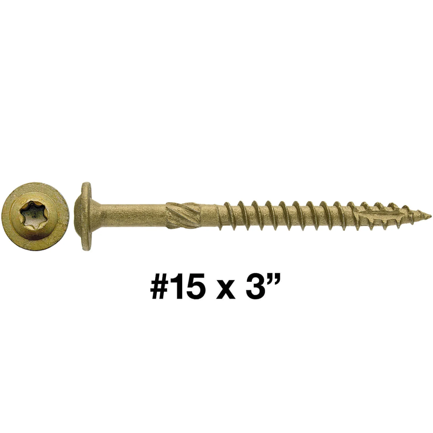 #15 Construction Lag Screw Exterior Coated Torx/Star Drive Heavy Duty Structural Lag Screw - Modified Truss Washer Head - Image 30