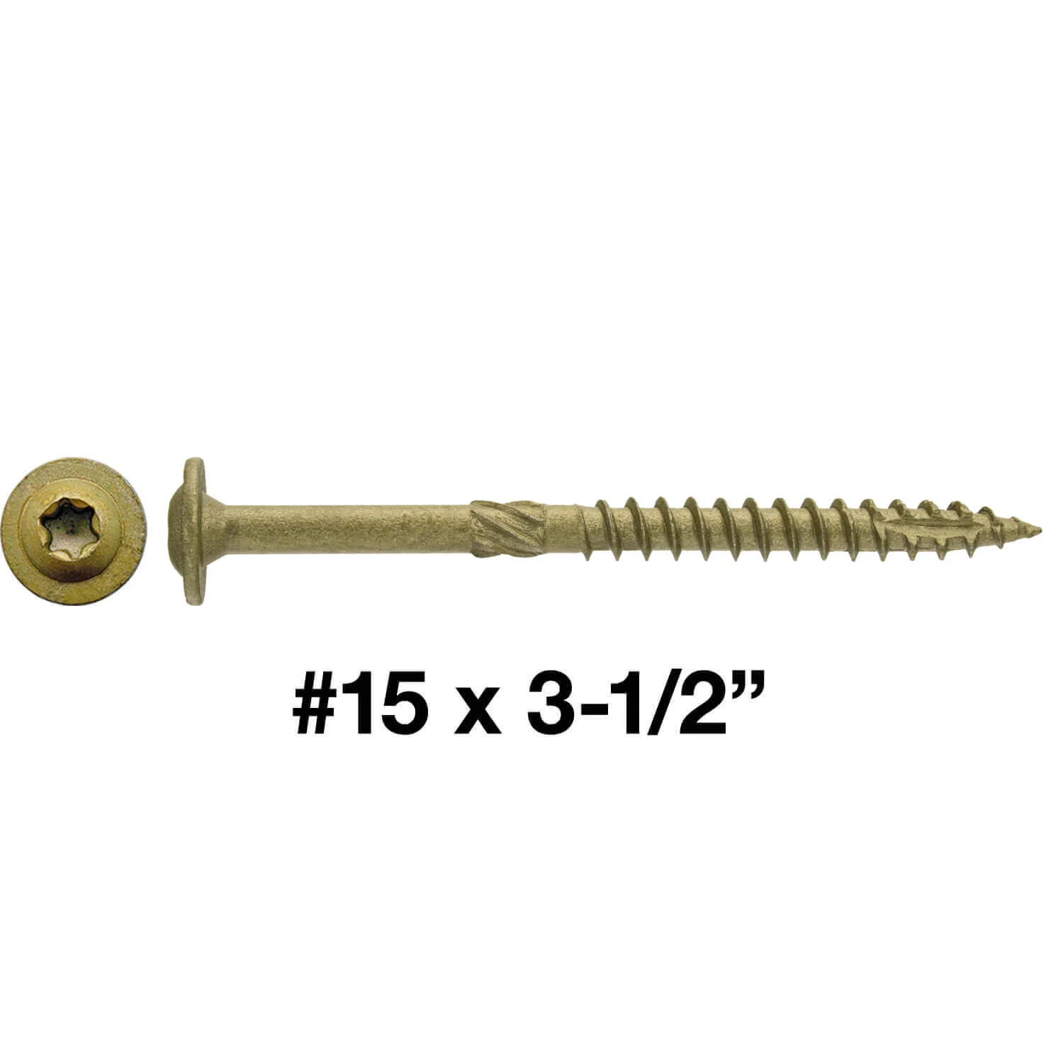 #15 Construction Lag Screw Exterior Coated Torx/Star Drive Heavy Duty Structural Lag Screw - Modified Truss Washer Head - Image 33