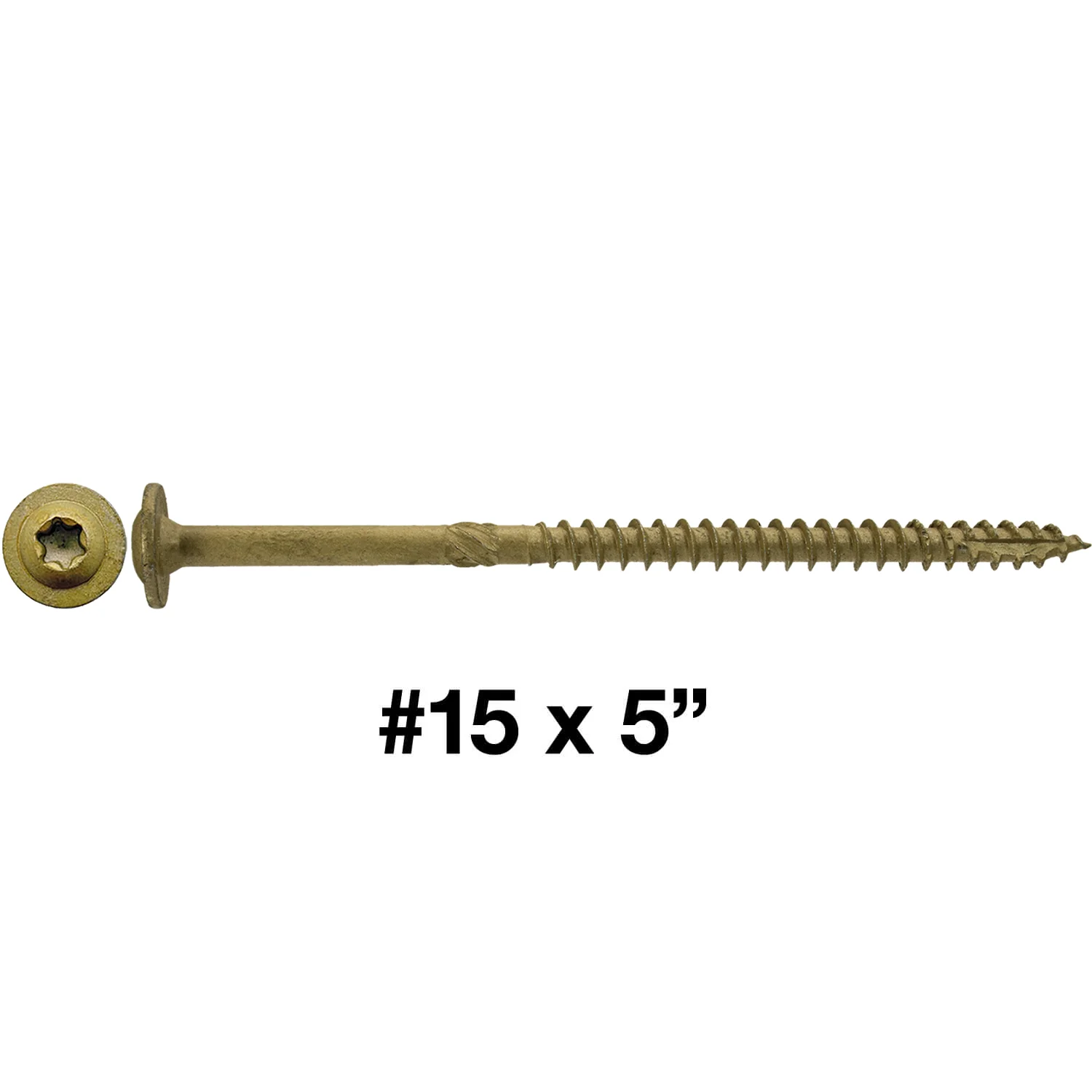 #15 Construction Lag Screw Exterior Coated Torx/Star Drive Heavy Duty Structural Lag Screw - Modified Truss Washer Head - Image 41