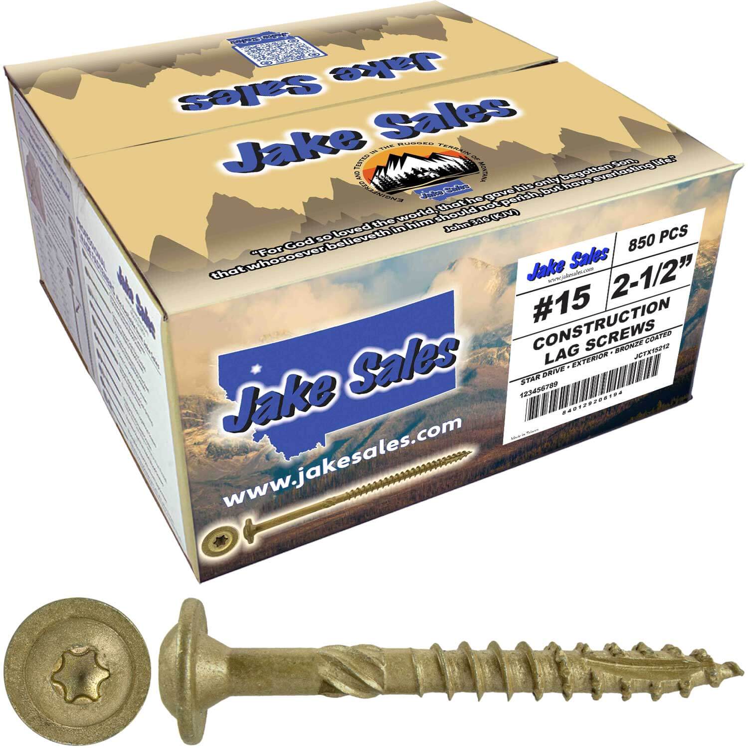 #15 Construction Lag Screw Exterior Coated Torx/Star Drive Heavy Duty Structural Lag Screw - Modified Truss Washer Head - Image 7