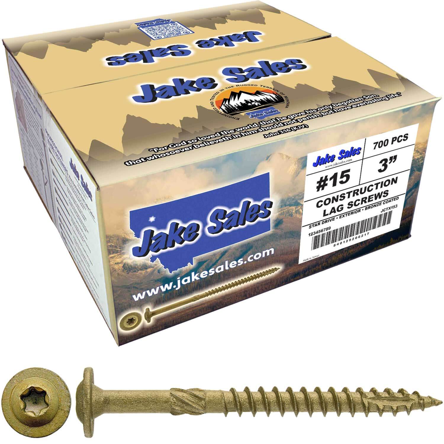 #15 Construction Lag Screw Exterior Coated Torx/Star Drive Heavy Duty Structural Lag Screw - Modified Truss Washer Head - Image 9
