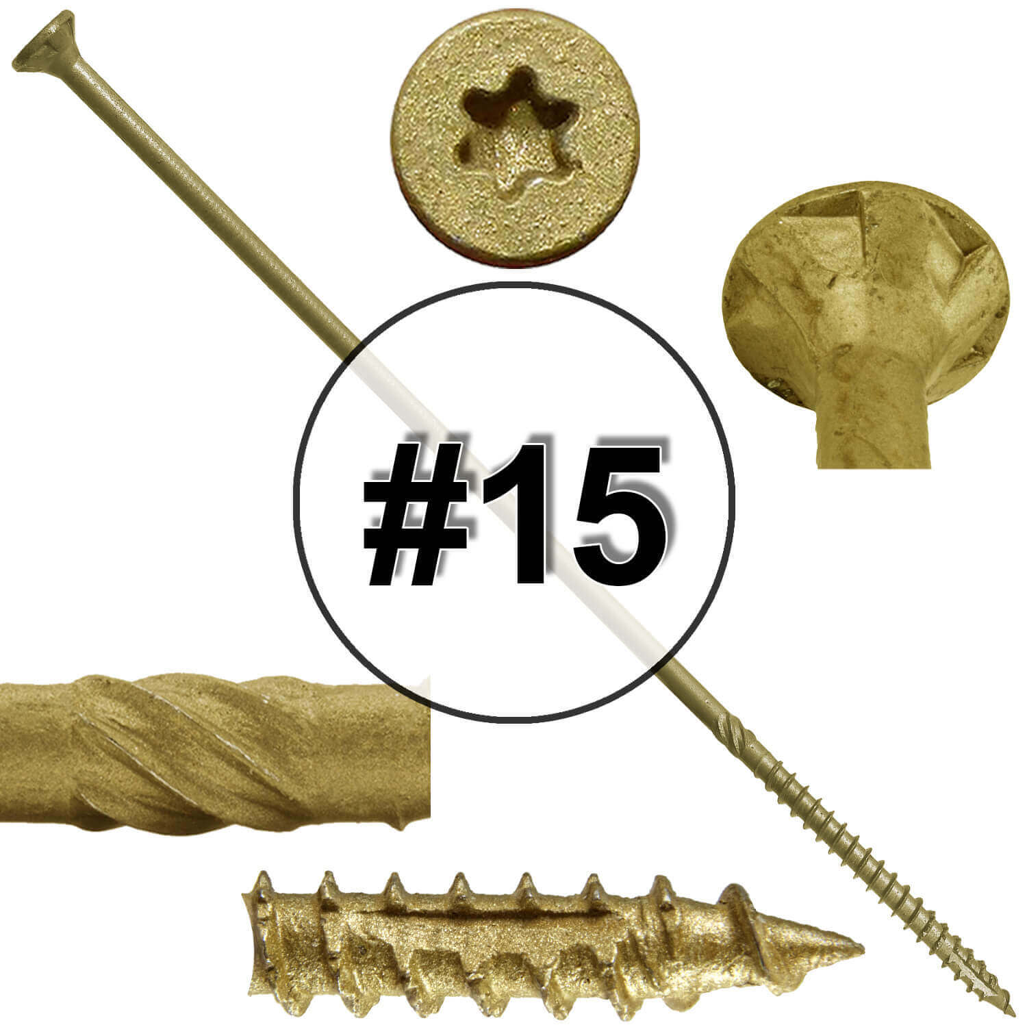 #15 Extra Long Bronze Exterior Wood Screws - Torx Drive - Image 28