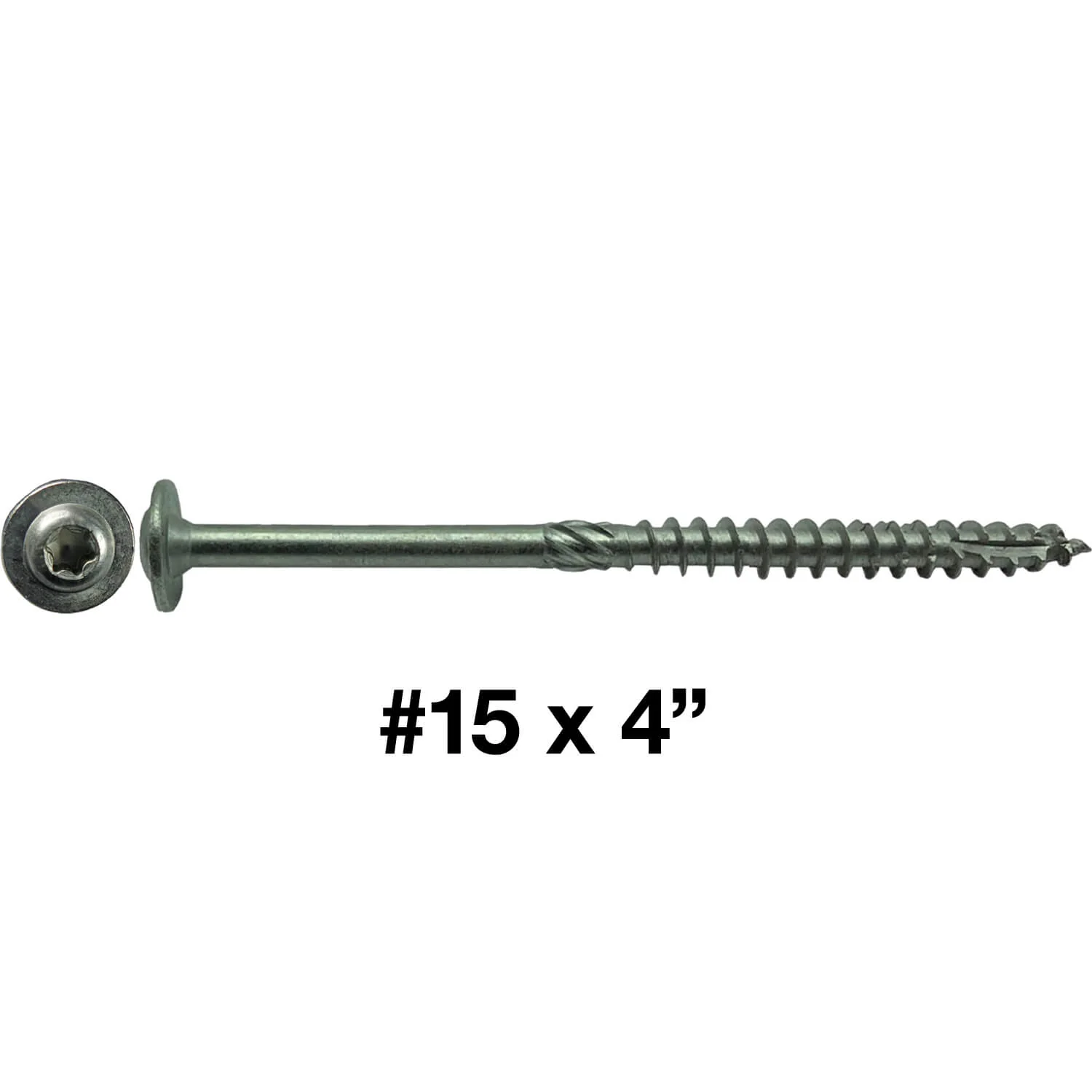 #15 Stainless Steel Construction Lag Screw  T-30 Torx/Star Drive Heavy Duty Lag Screw - Modified Truss Washer Head - Image 35