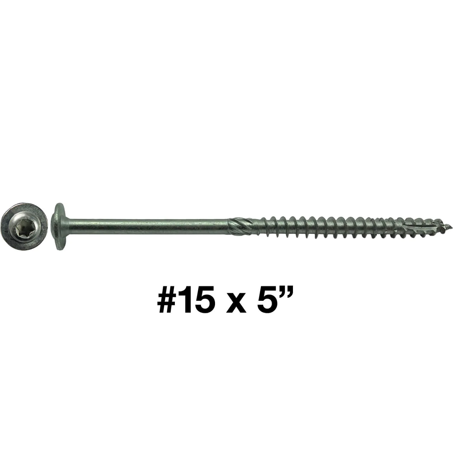 #15 Stainless Steel Construction Lag Screw  T-30 Torx/Star Drive Heavy Duty Lag Screw - Modified Truss Washer Head - Image 39
