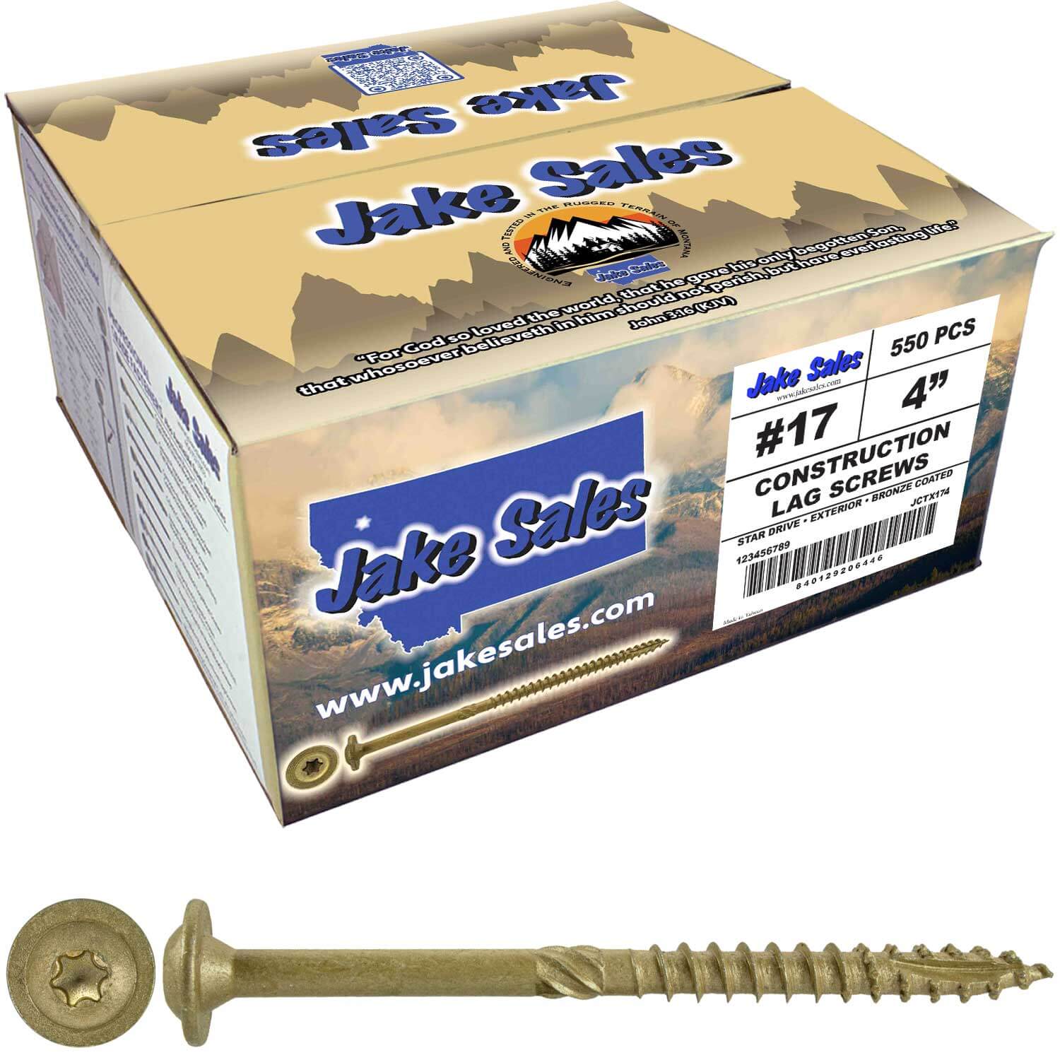 #17 Construction Lag Screw Exterior Coated Torx/Star Drive Heavy Duty Structural Lag - Modified Truss Washer Head - Image 14