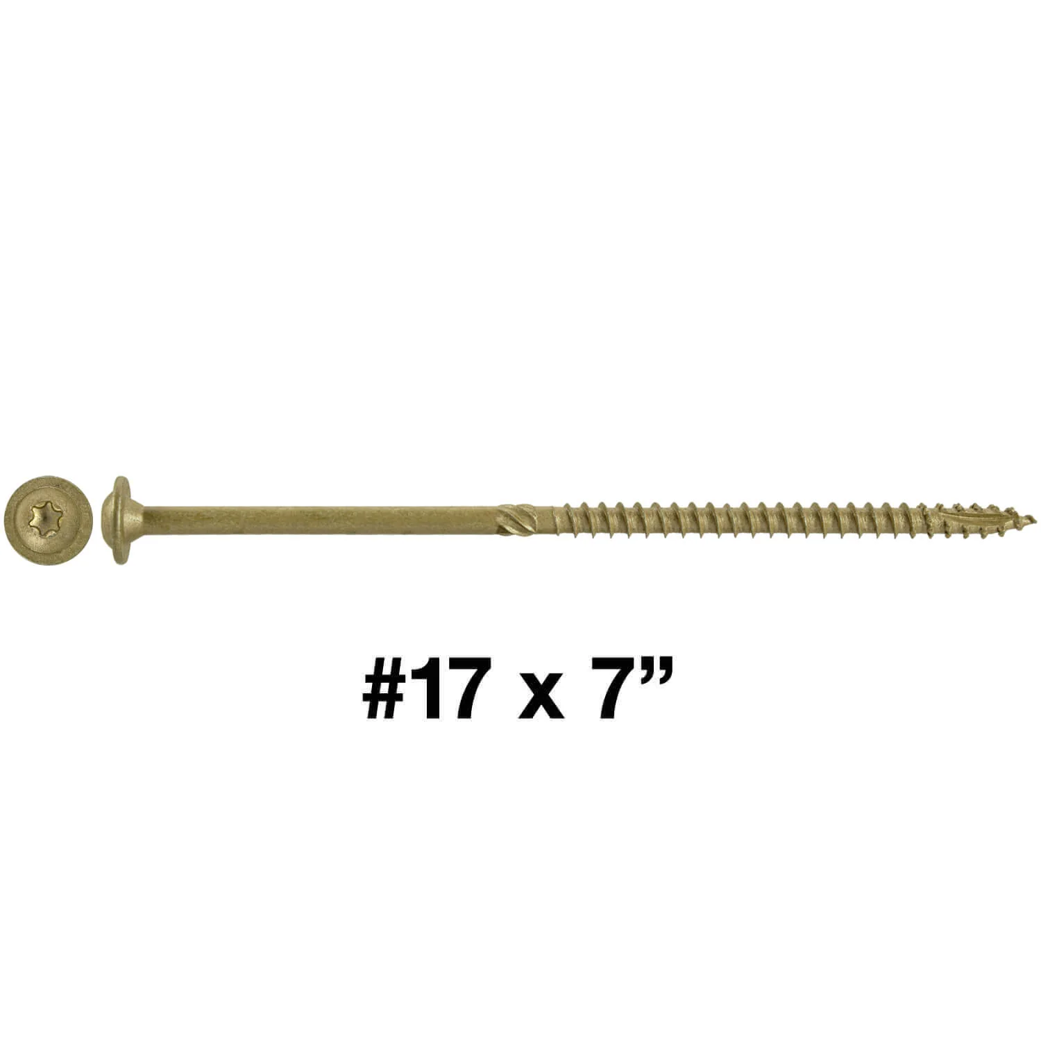 #17 Construction Lag Screw Exterior Coated Torx/Star Drive Heavy Duty Structural Lag - Modified Truss Washer Head - Image 22