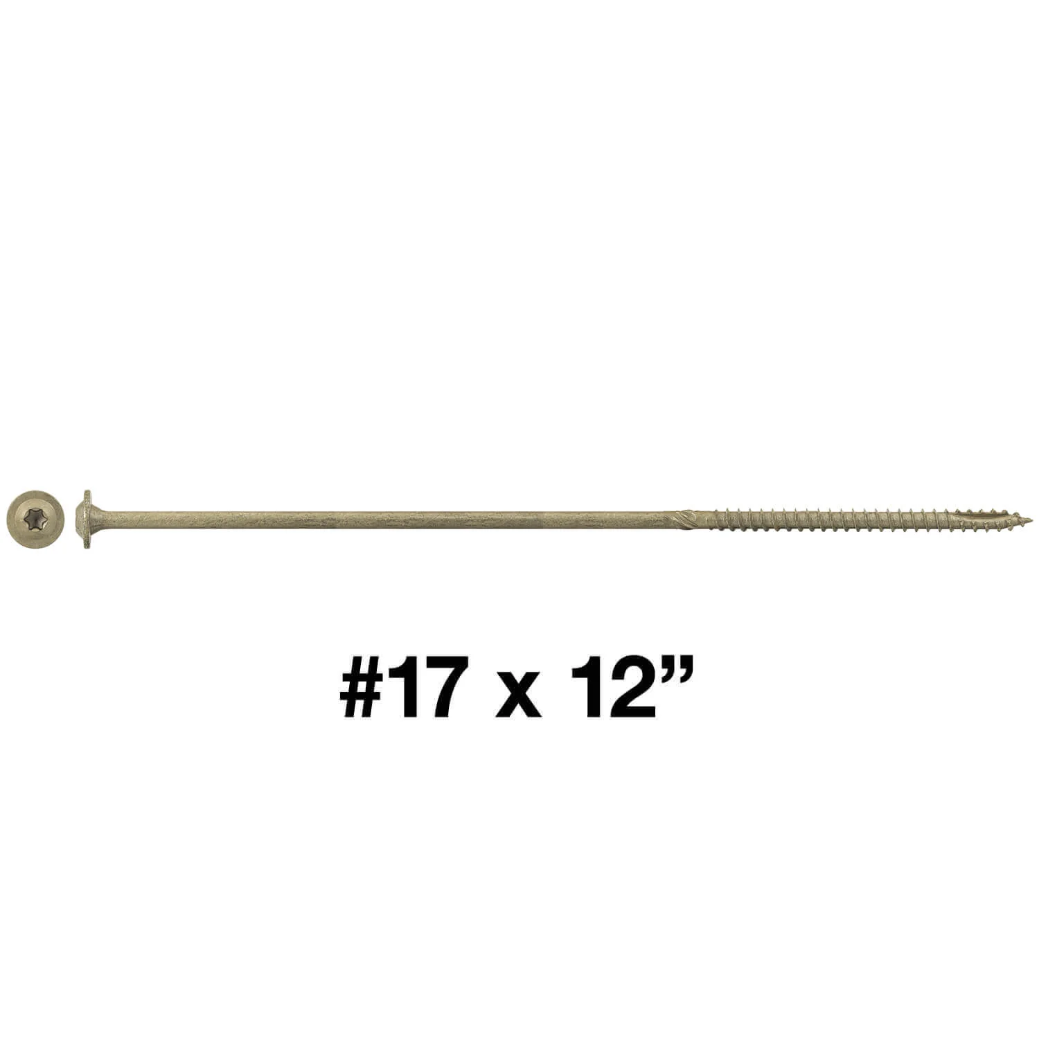 #17 Construction Lag Screw Exterior Coated Torx/Star Drive Heavy Duty Structural Lag - Modified Truss Washer Head - Image 9