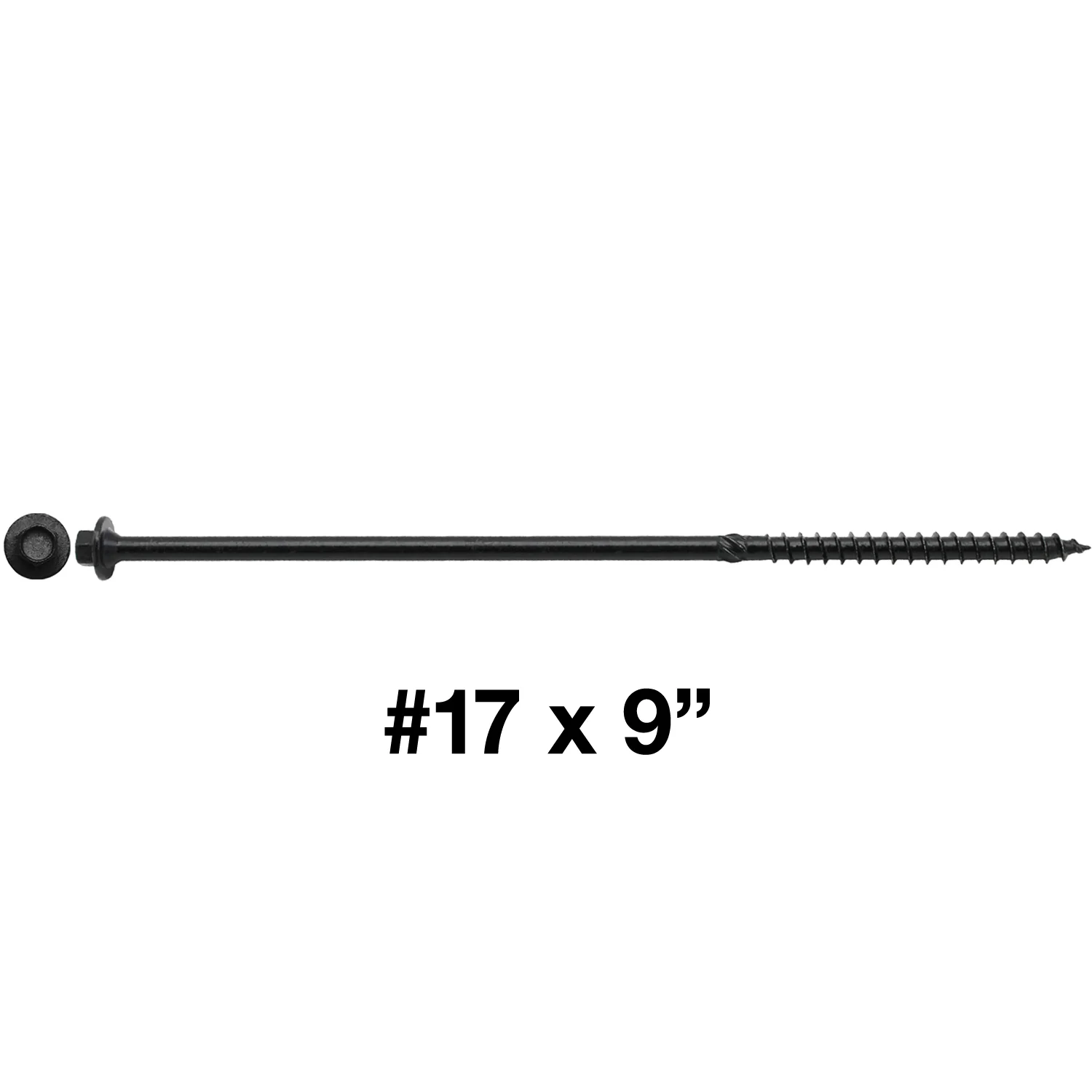 #17 Heavy-Duty Black Timber, Log & Structural Wood Screws - Exterior Coated - Use for Fastening Ledger Boards, Large Timbers, Logs and more. - Image 31