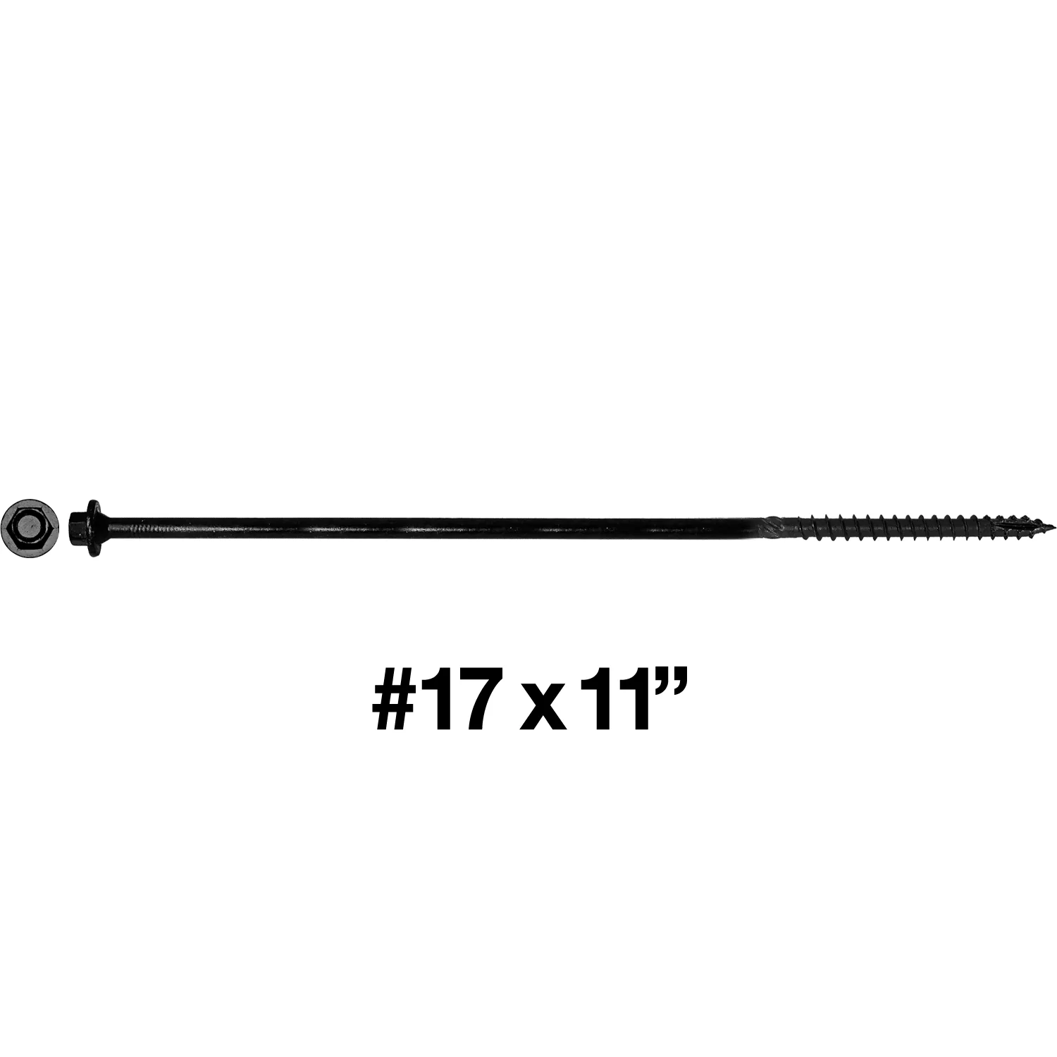 #17 Heavy-Duty Black Timber, Log & Structural Wood Screws - Exterior Coated - Use for Fastening Ledger Boards, Large Timbers, Logs and more. - Image 34