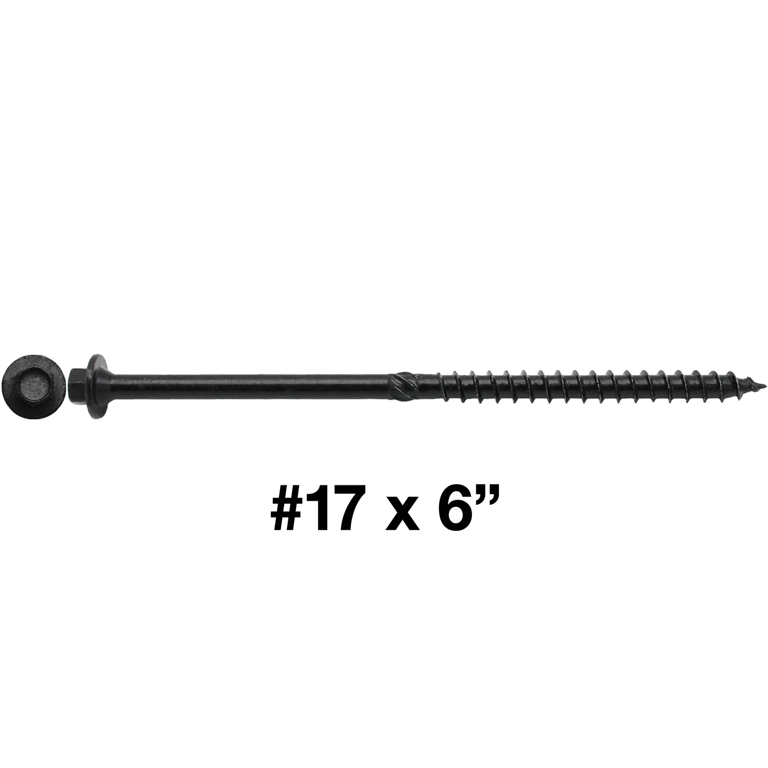 #17 Heavy-Duty Black Timber, Log & Structural Wood Screws - Exterior Coated - Use for Fastening Ledger Boards, Large Timbers, Logs and more. - Image 38
