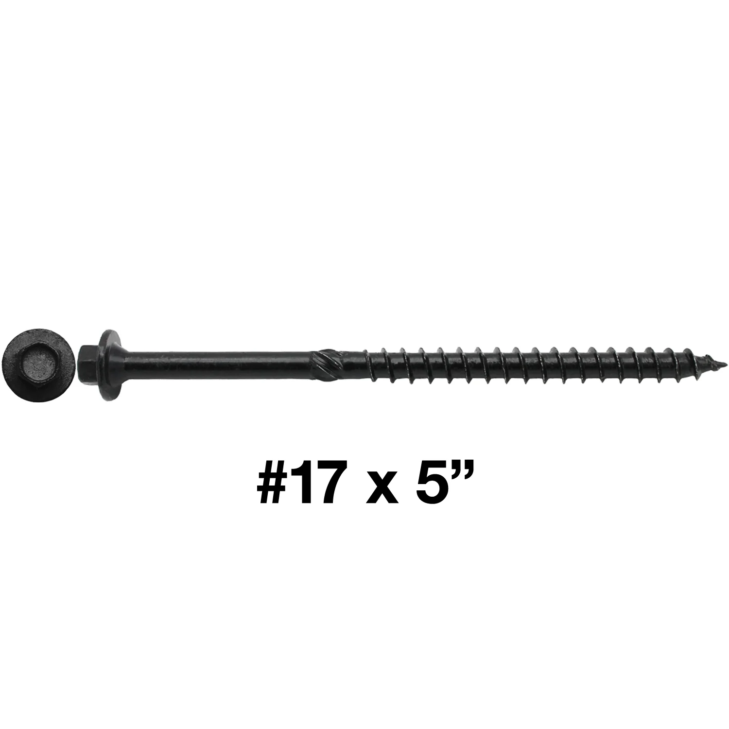 #17 Heavy-Duty Black Timber, Log & Structural Wood Screws - Exterior Coated - Use for Fastening Ledger Boards, Large Timbers, Logs and more. - Image 45