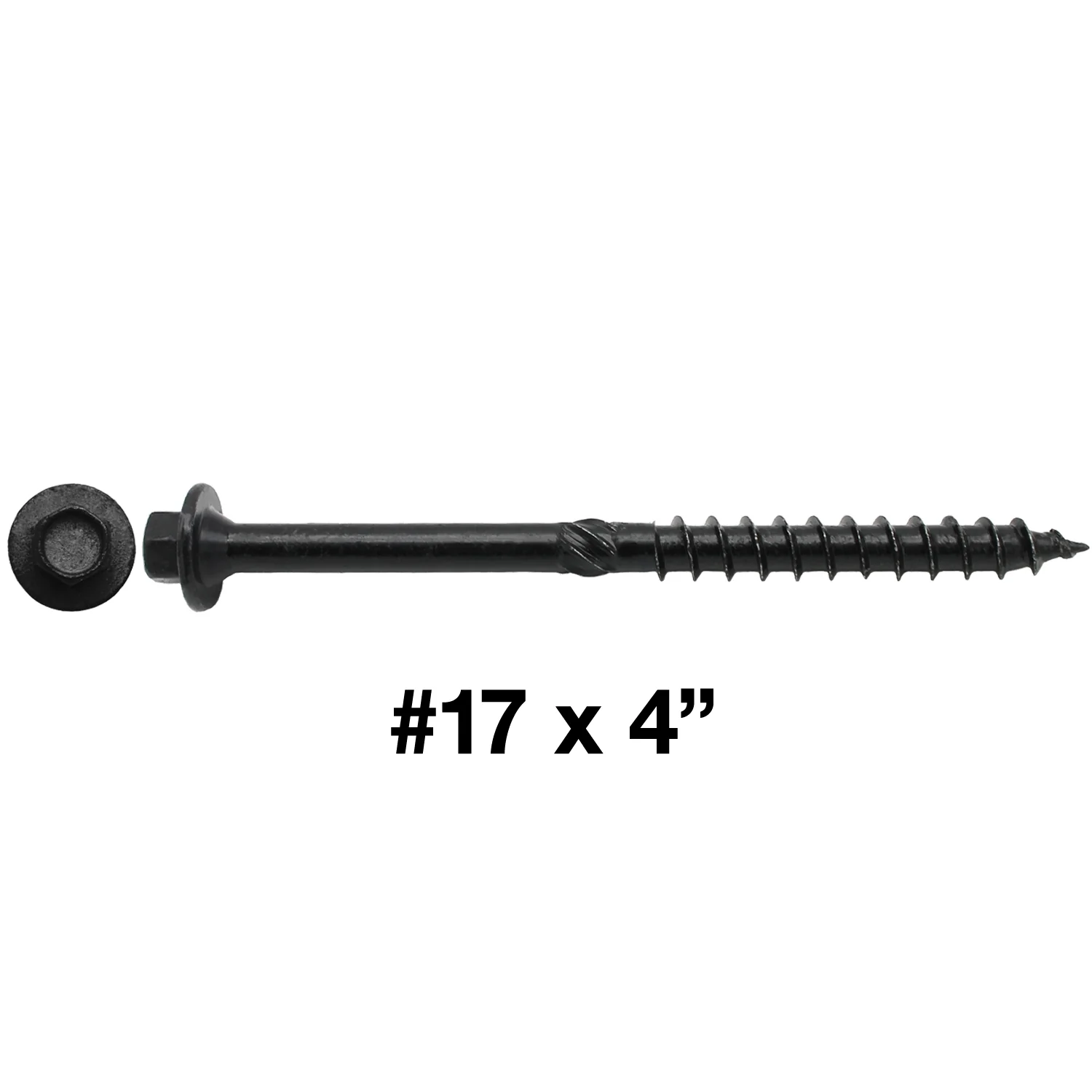 #17 Heavy-Duty Black Timber, Log & Structural Wood Screws - Exterior Coated - Use for Fastening Ledger Boards, Large Timbers, Logs and more. - Image 61