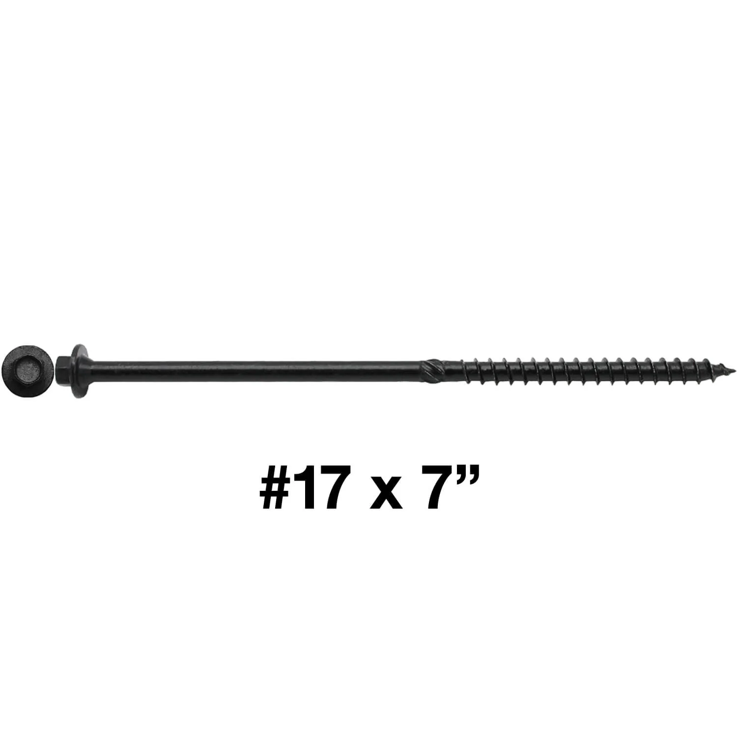 #17 Heavy-Duty Black Timber, Log & Structural Wood Screws - Exterior Coated - Use for Fastening Ledger Boards, Large Timbers, Logs and more. - Image 72