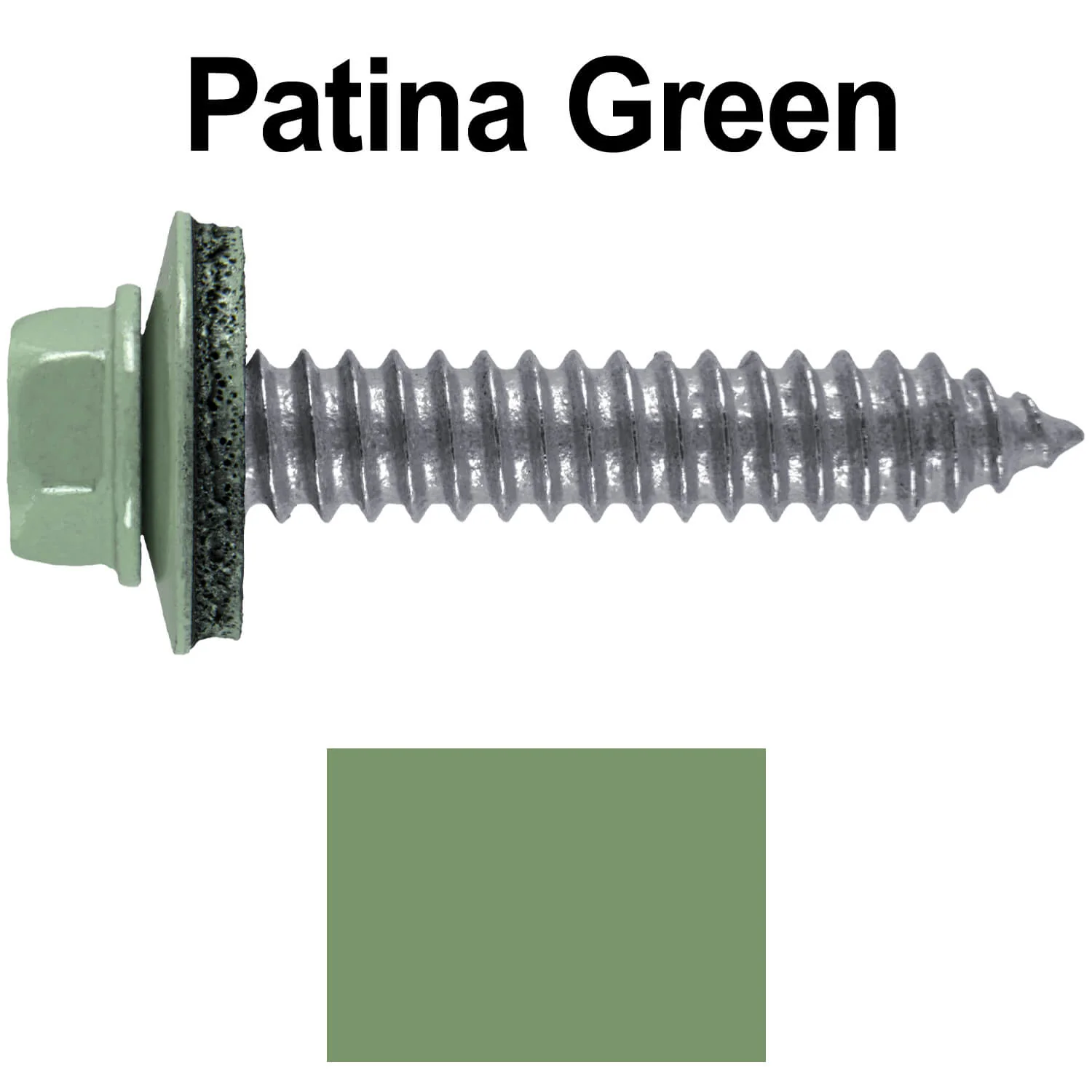 17 x 1-1/2 Metal Roofing Screws - Metal Panel to Metal Purlins and Recovery Screws - Hex Washer Head - EPDM washer. - Image 109