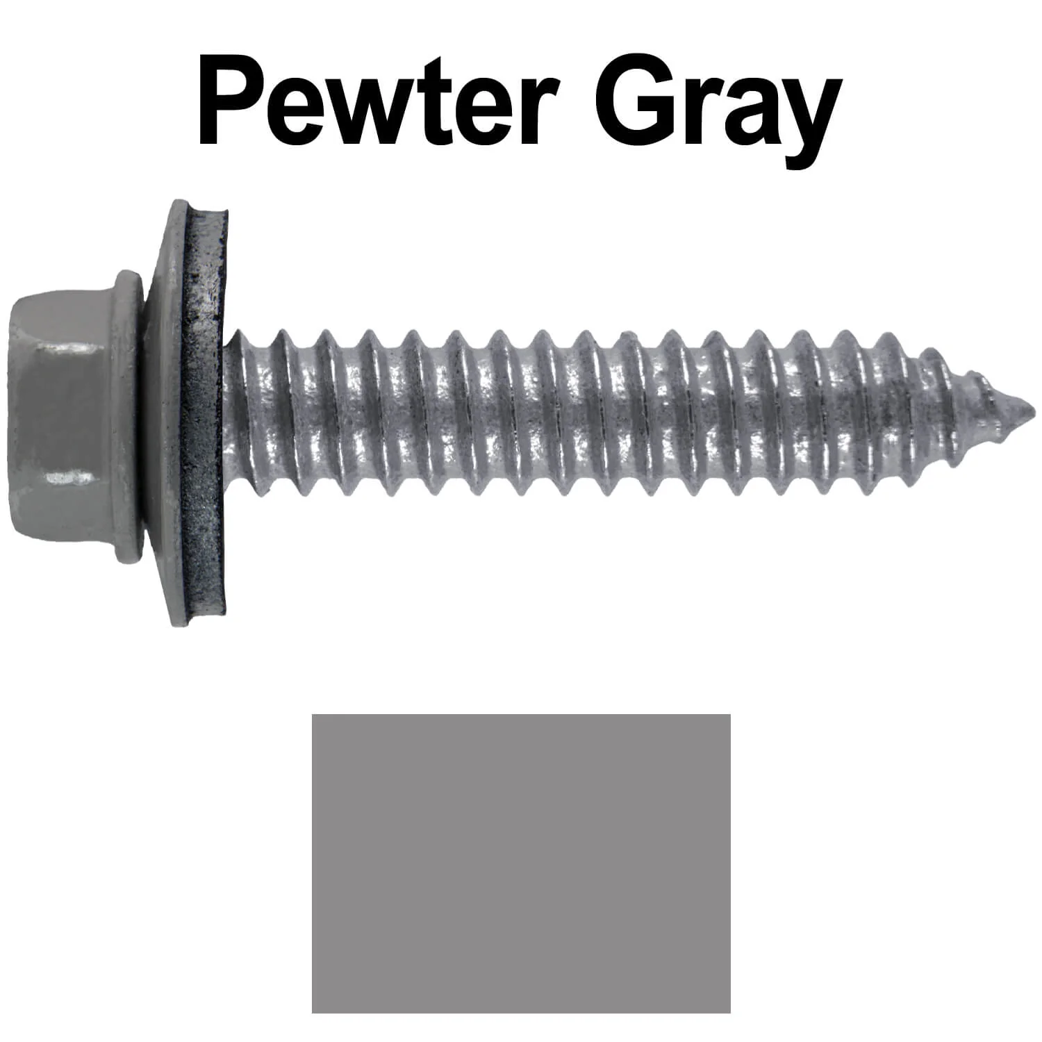 17 x 1-1/2 Metal Roofing Screws - Metal Panel to Metal Purlins and Recovery Screws - Hex Washer Head - EPDM washer. - Image 110