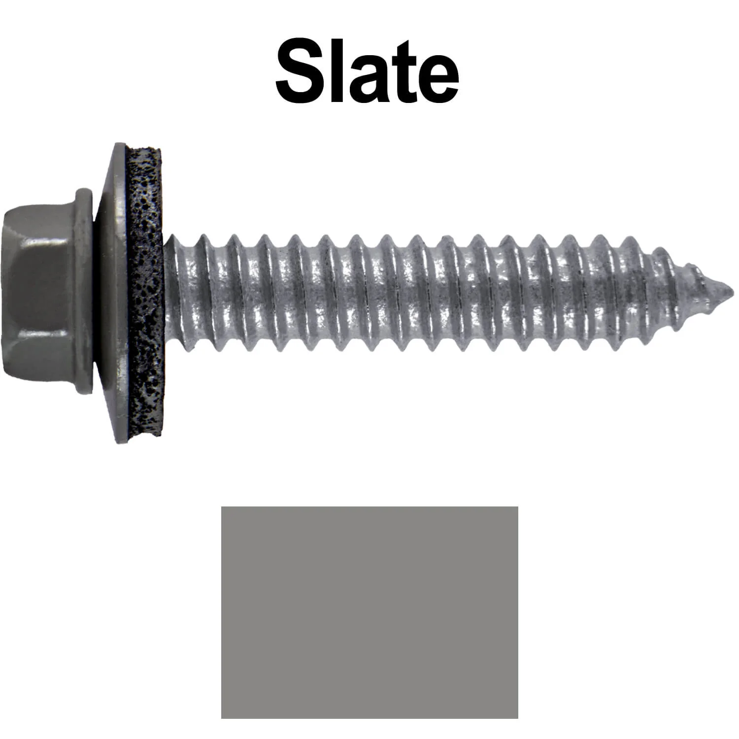 17 x 1-1/2 Metal Roofing Screws - Metal Panel to Metal Purlins and Recovery Screws - Hex Washer Head - EPDM washer. - Image 114