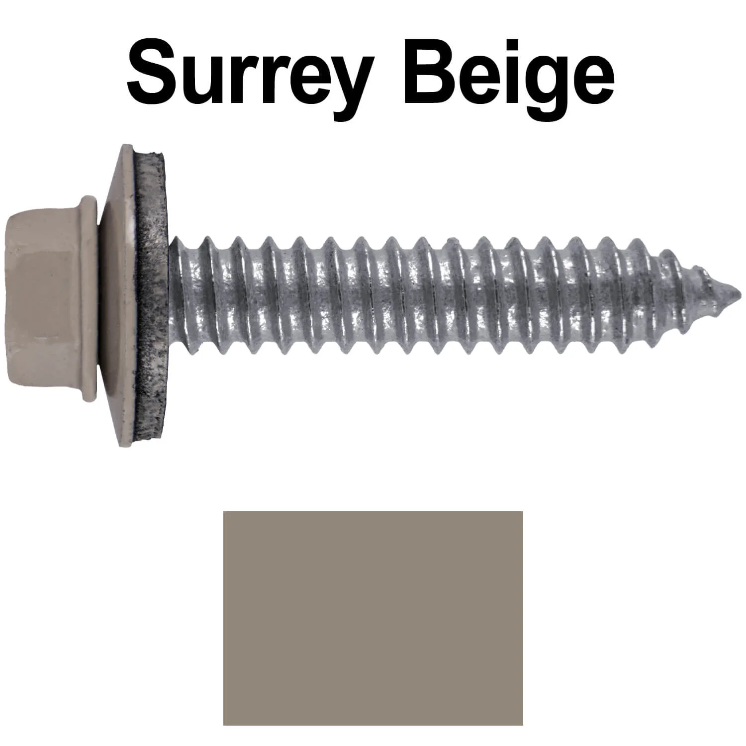 17 x 1-1/2 Metal Roofing Screws - Metal Panel to Metal Purlins and Recovery Screws - Hex Washer Head - EPDM washer. - Image 119