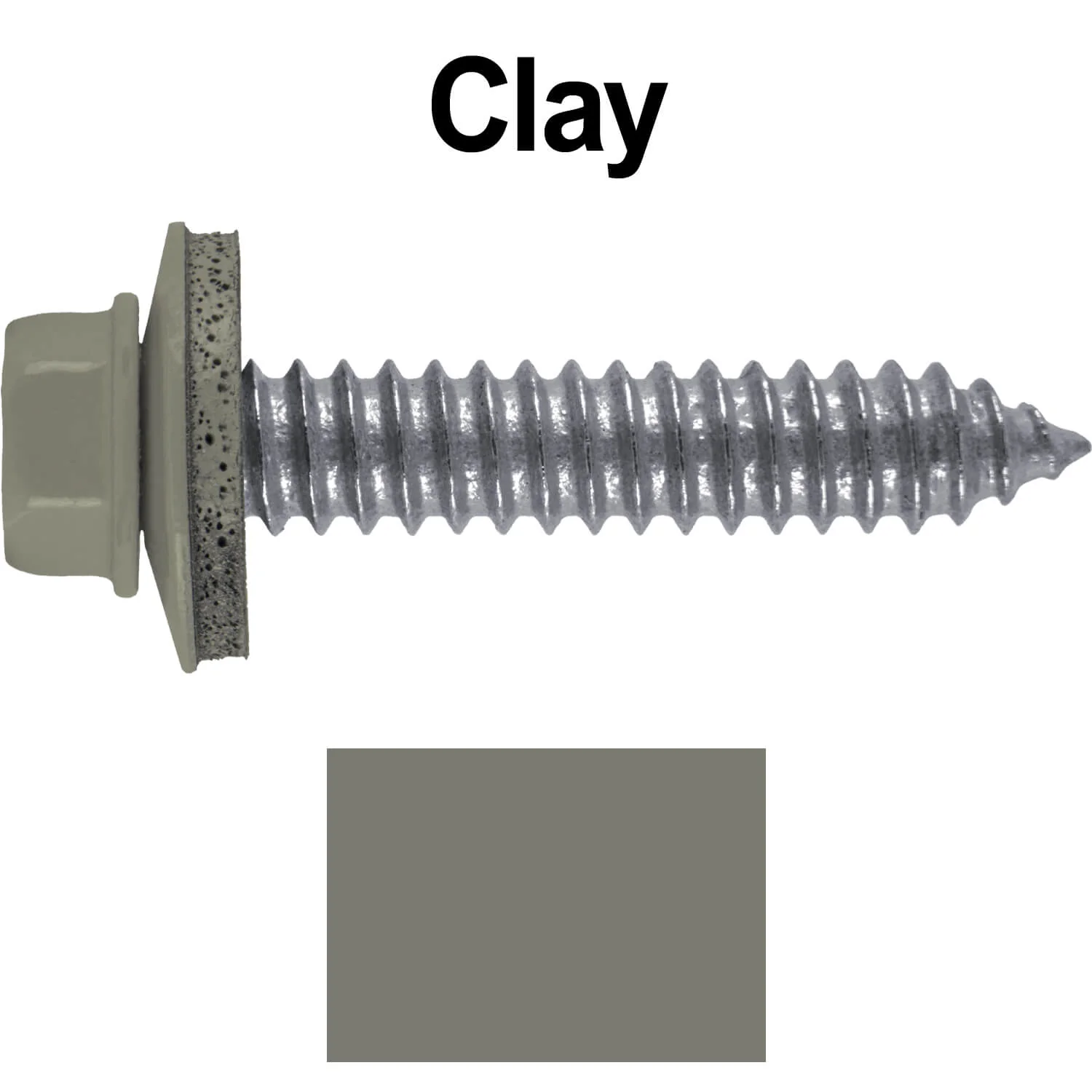 17 x 1-1/2 Metal Roofing Screws - Metal Panel to Metal Purlins and Recovery Screws - Hex Washer Head - EPDM washer. - Image 12
