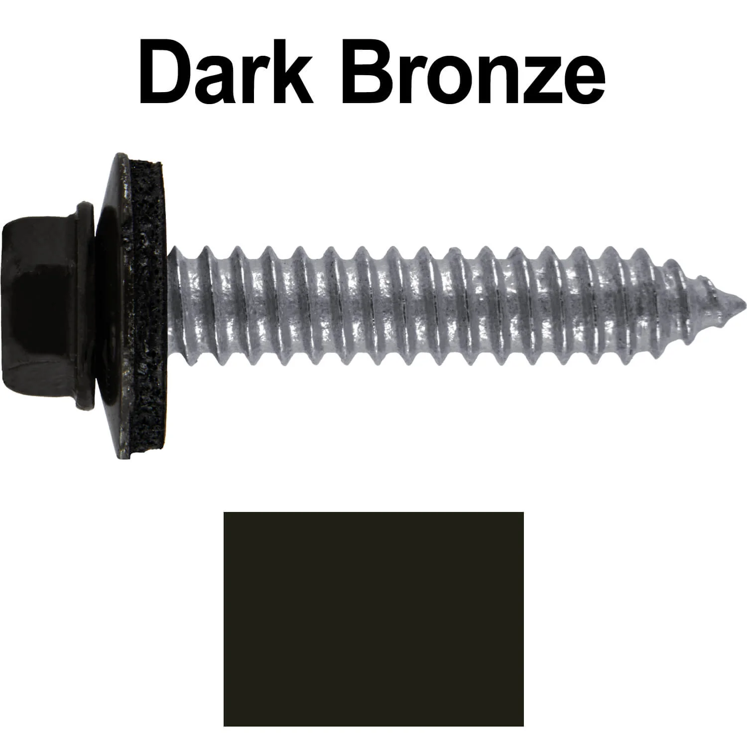 17 x 1-1/2 Metal Roofing Screws - Metal Panel to Metal Purlins and Recovery Screws - Hex Washer Head - EPDM washer. - Image 17
