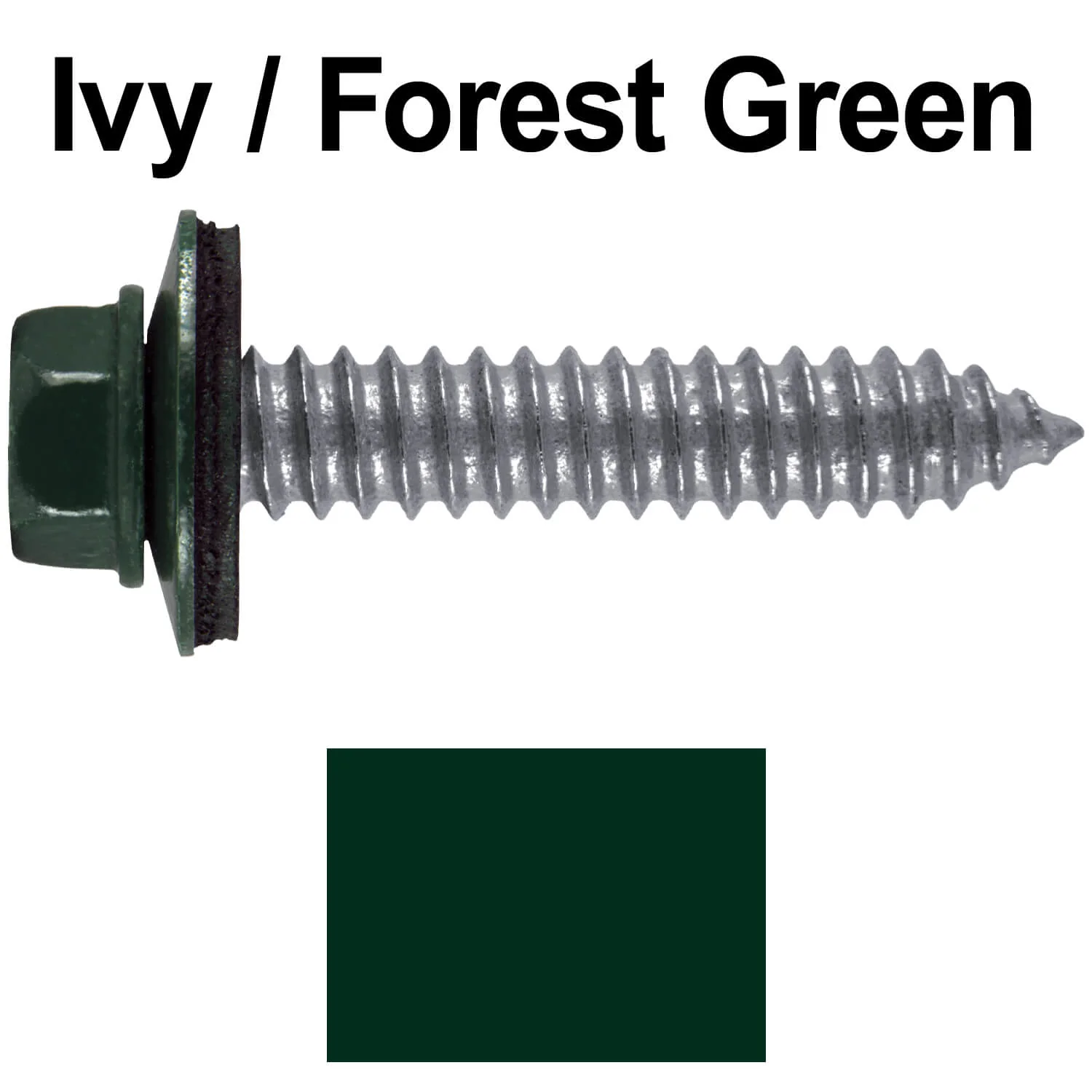 17 x 1-1/2 Metal Roofing Screws - Metal Panel to Metal Purlins and Recovery Screws - Hex Washer Head - EPDM washer. - Image 27