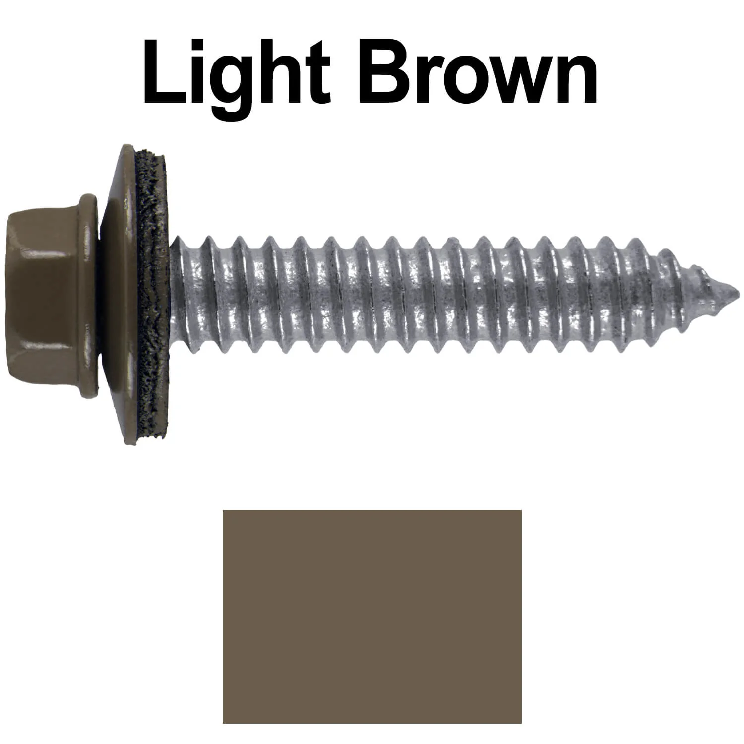 17 x 1-1/2 Metal Roofing Screws - Metal Panel to Metal Purlins and Recovery Screws - Hex Washer Head - EPDM washer. - Image 28