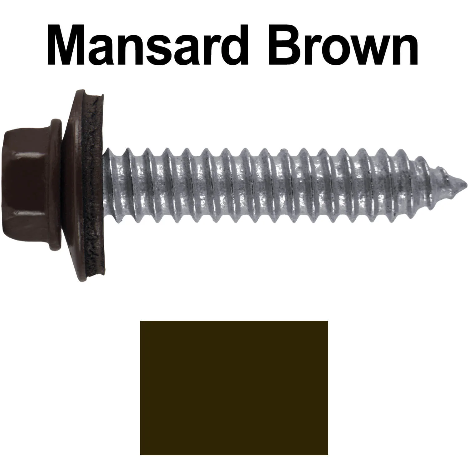 17 x 1-1/2 Metal Roofing Screws - Metal Panel to Metal Purlins and Recovery Screws - Hex Washer Head - EPDM washer. - Image 31