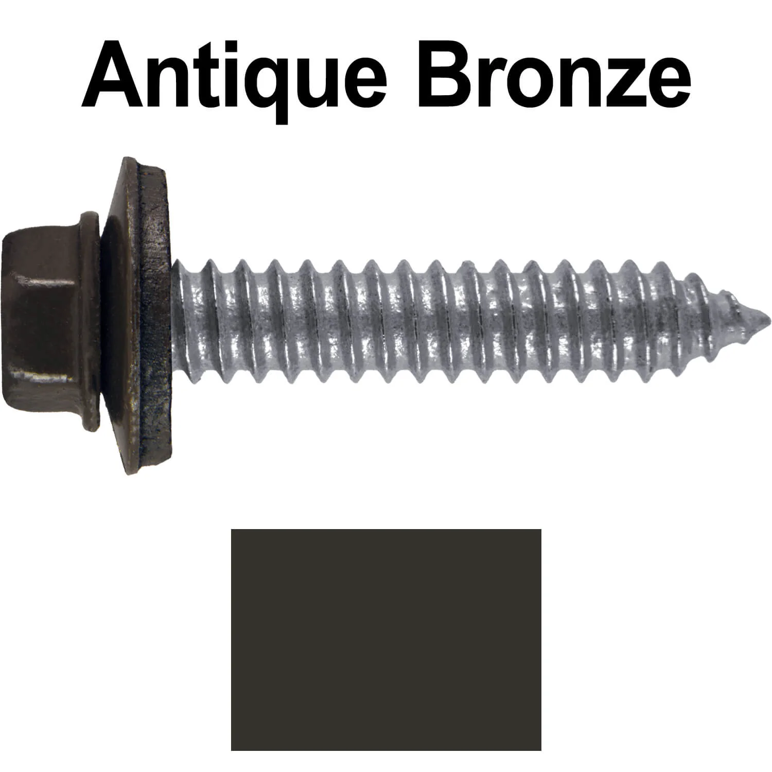 17 x 1-1/2 Metal Roofing Screws - Metal Panel to Metal Purlins and Recovery Screws - Hex Washer Head - EPDM washer. - Image 45