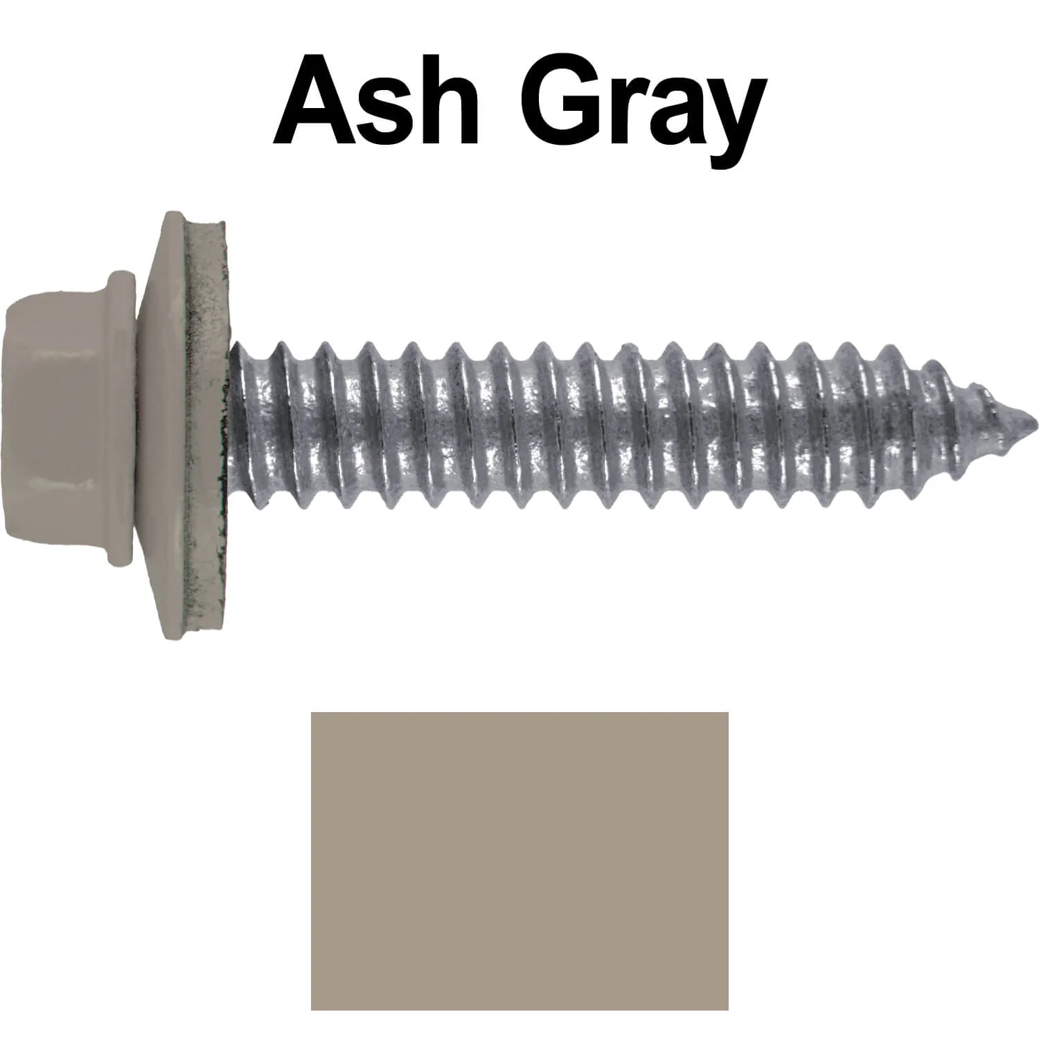 17 x 1-1/2 Metal Roofing Screws - Metal Panel to Metal Purlins and Recovery Screws - Hex Washer Head - EPDM washer. - Image 47