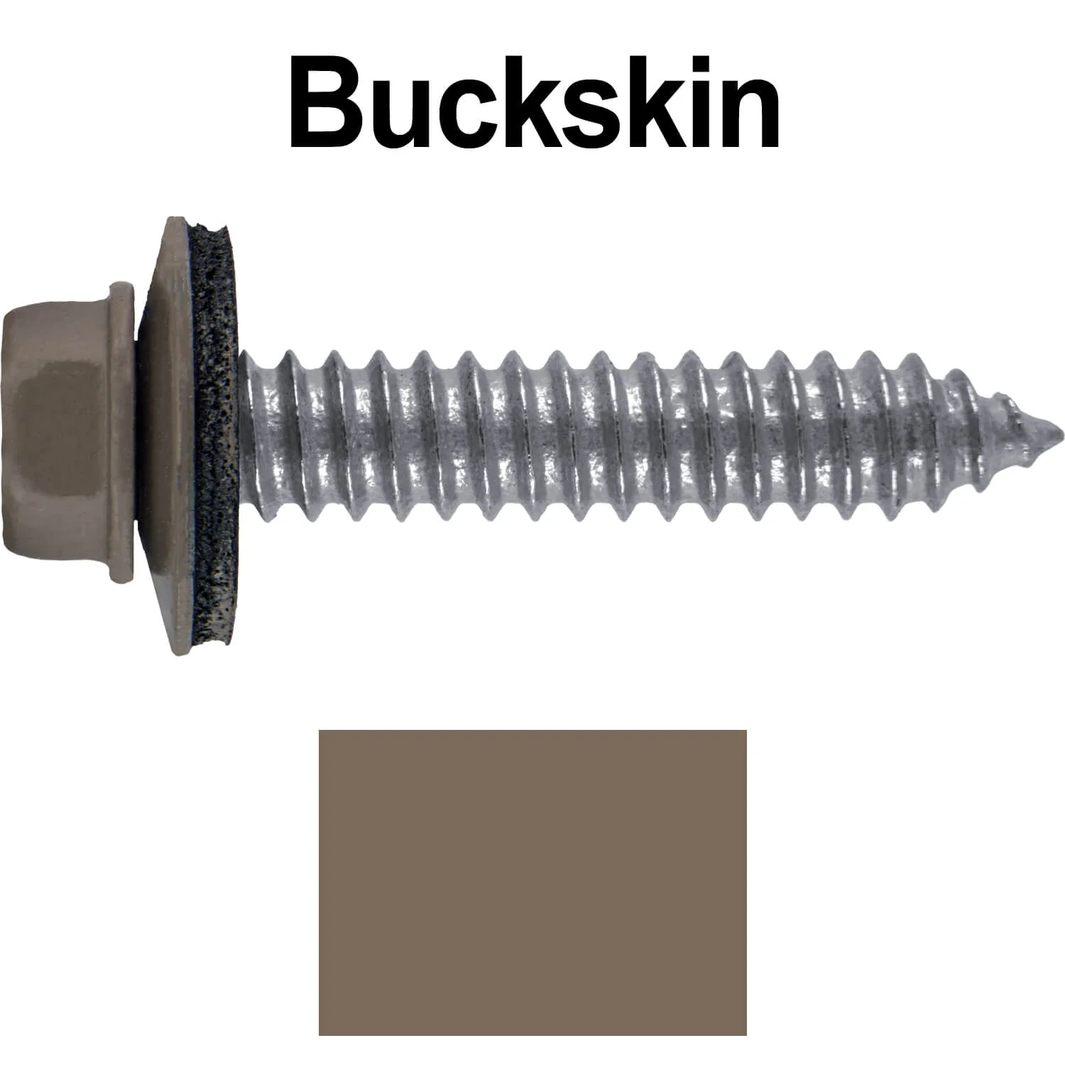 17 x 1-1/2 Metal Roofing Screws - Metal Panel to Metal Purlins and Recovery Screws - Hex Washer Head - EPDM washer. - Image 56