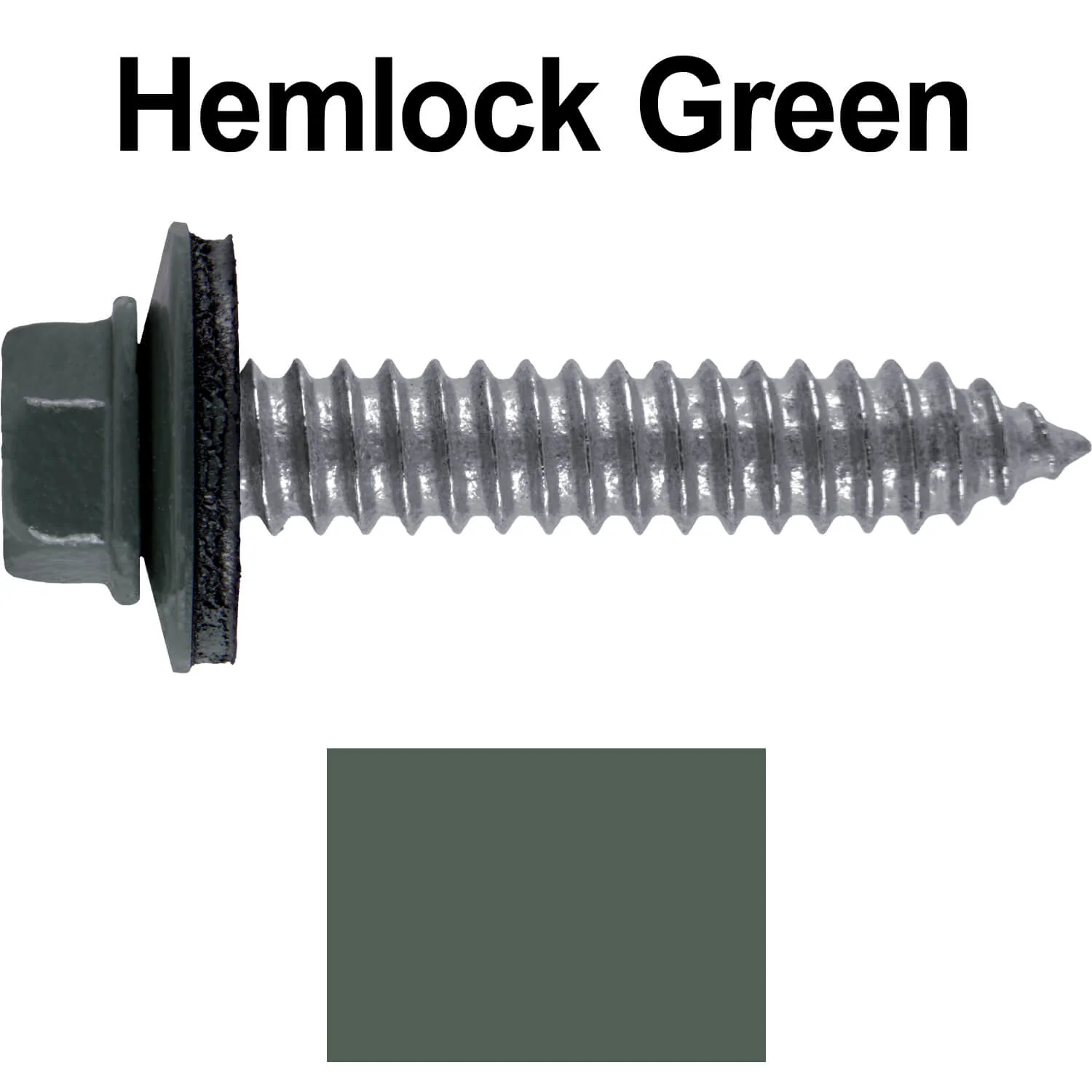 17 x 1-1/2 Metal Roofing Screws - Metal Panel to Metal Purlins and Recovery Screws - Hex Washer Head - EPDM washer. - Image 87