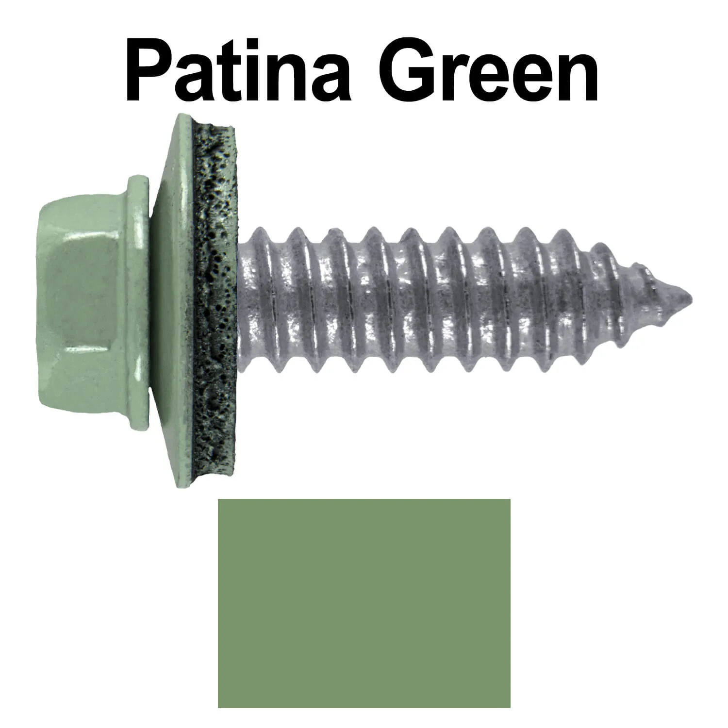 17 x 1" Metal Roofing Screws - Metal Panel to Metal Purlins and Recovery Screws - Hex Washer Head - EPDM washer. - Image 108