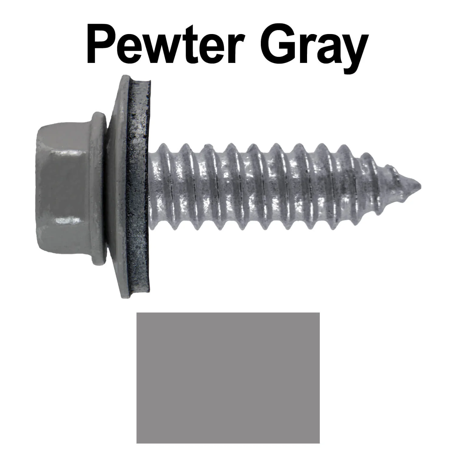17 x 1" Metal Roofing Screws - Metal Panel to Metal Purlins and Recovery Screws - Hex Washer Head - EPDM washer. - Image 111