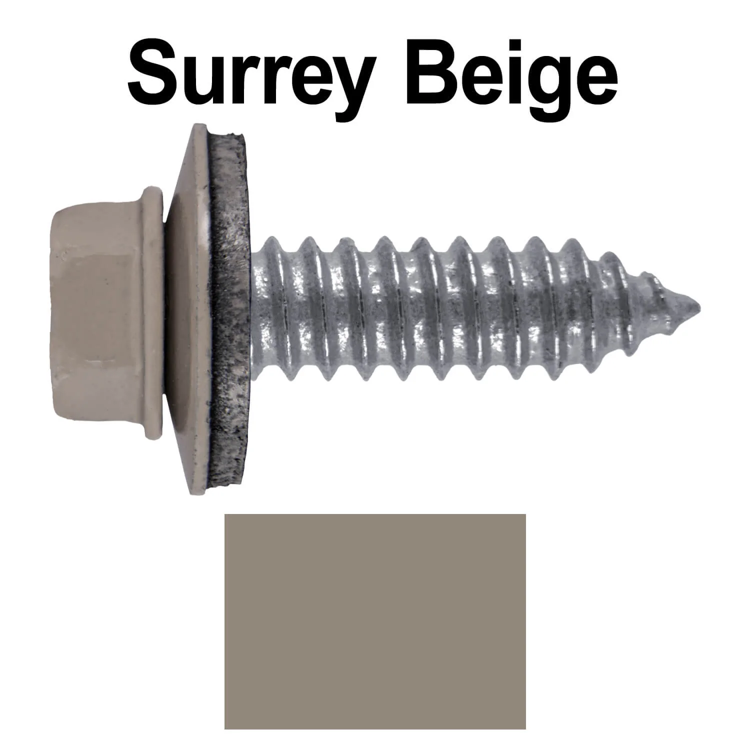 17 x 1" Metal Roofing Screws - Metal Panel to Metal Purlins and Recovery Screws - Hex Washer Head - EPDM washer. - Image 119