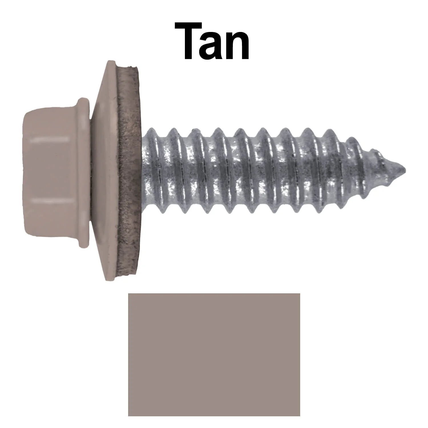 17 x 1" Metal Roofing Screws - Metal Panel to Metal Purlins and Recovery Screws - Hex Washer Head - EPDM washer. - Image 121