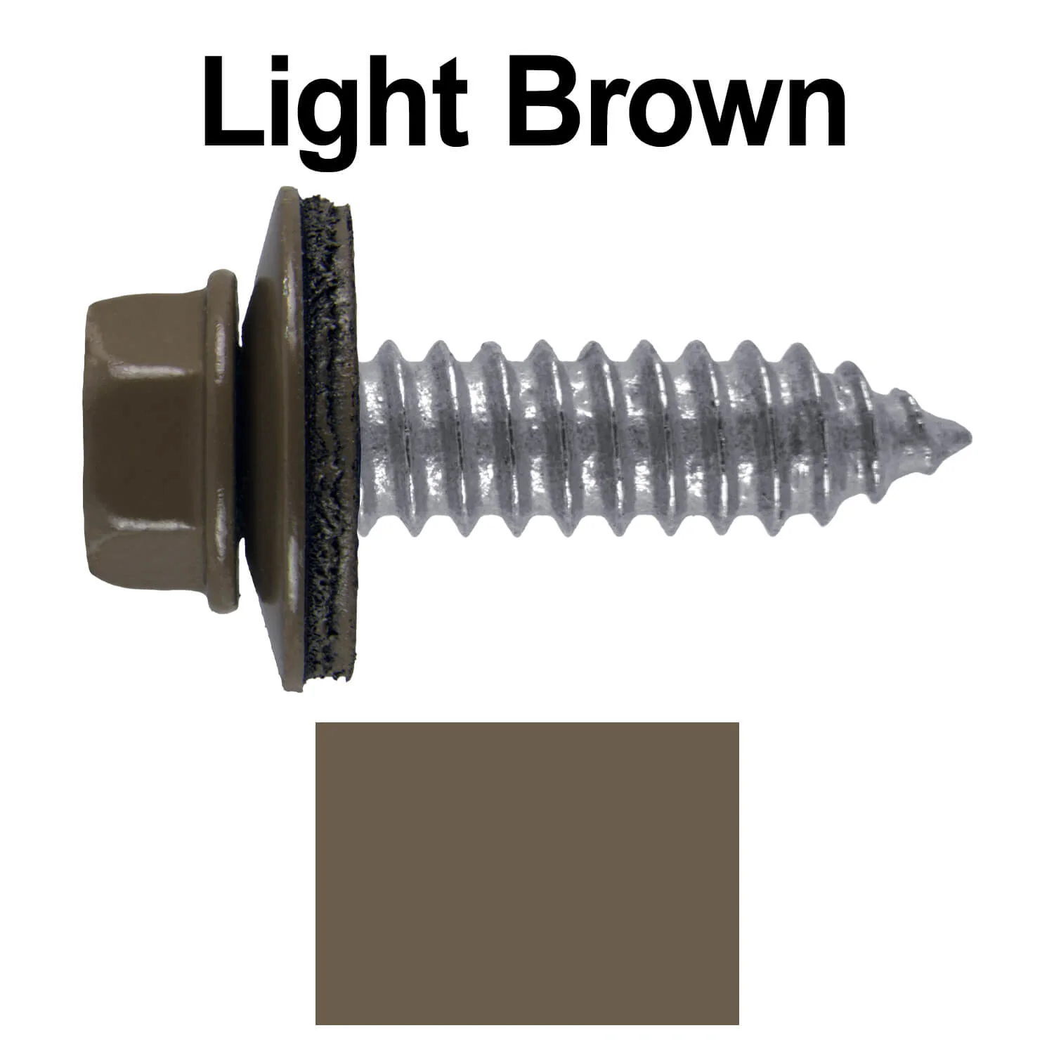 17 x 1" Metal Roofing Screws - Metal Panel to Metal Purlins and Recovery Screws - Hex Washer Head - EPDM washer. - Image 29