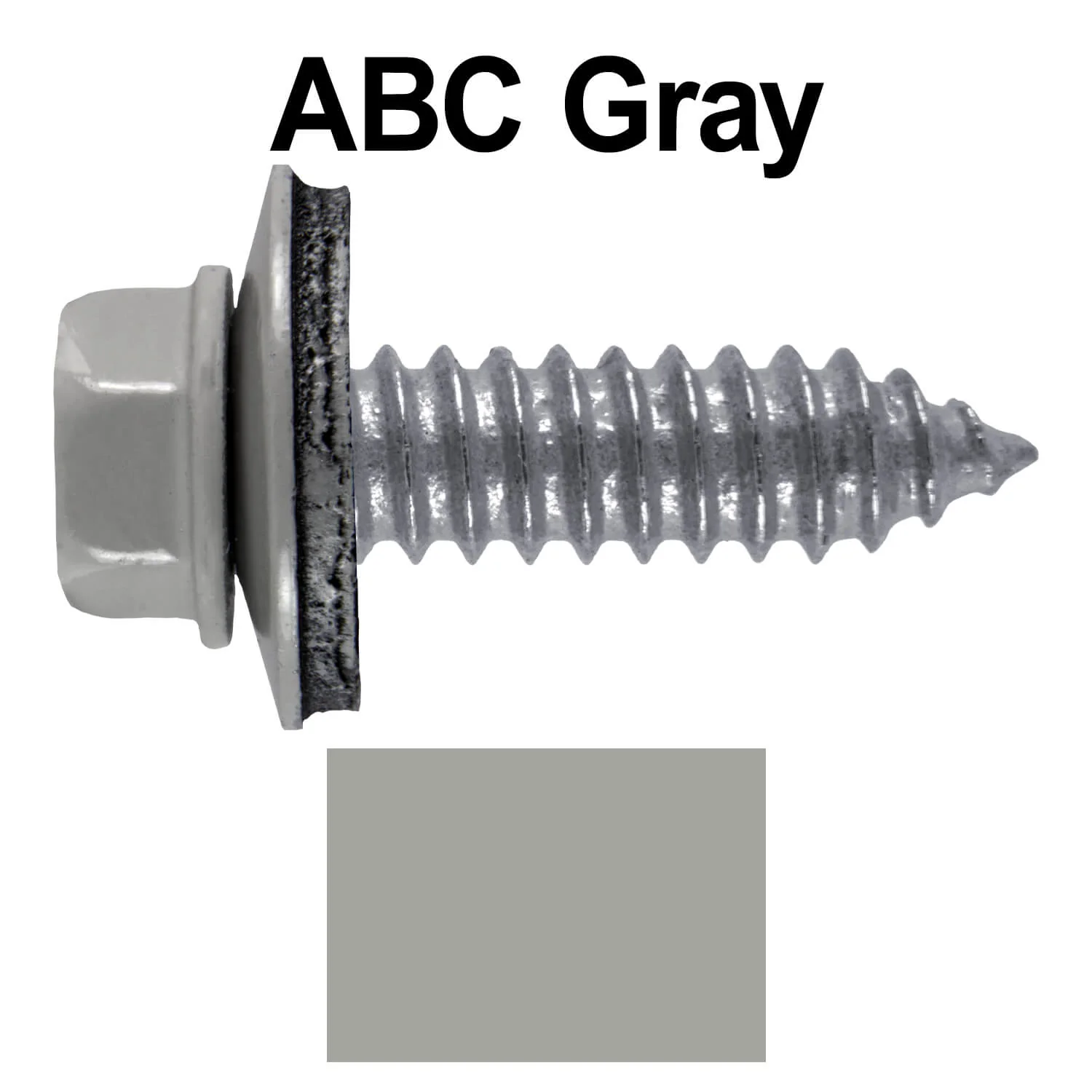 17 x 1" Metal Roofing Screws - Metal Panel to Metal Purlins and Recovery Screws - Hex Washer Head - EPDM washer. - Image 3