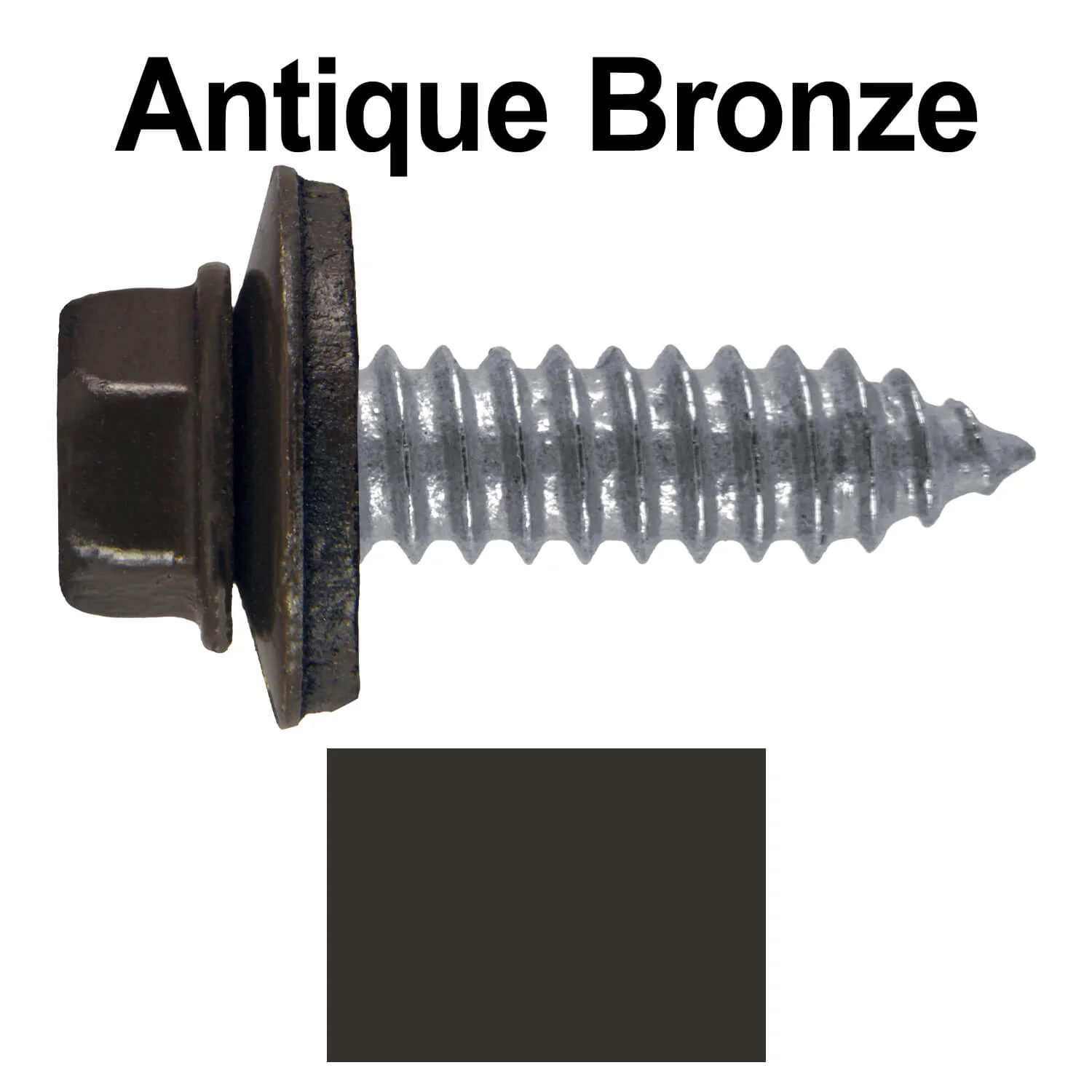 17 x 1" Metal Roofing Screws - Metal Panel to Metal Purlins and Recovery Screws - Hex Washer Head - EPDM washer. - Image 4