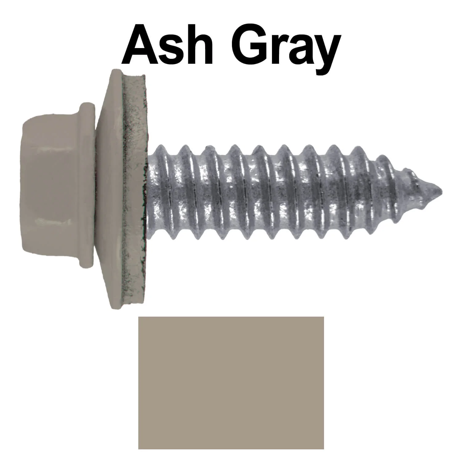 17 x 1" Metal Roofing Screws - Metal Panel to Metal Purlins and Recovery Screws - Hex Washer Head - EPDM washer. - Image 5