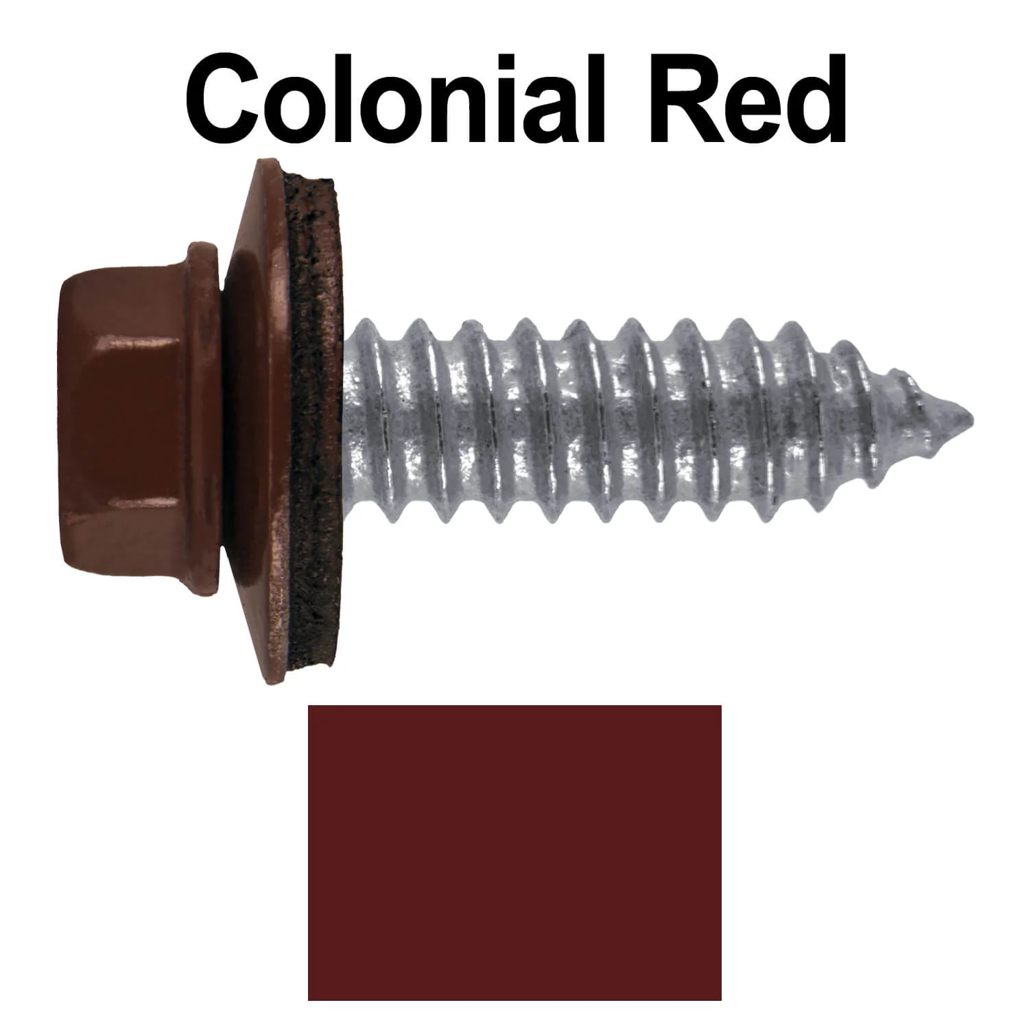 17 x 1" Metal Roofing Screws - Metal Panel to Metal Purlins and Recovery Screws - Hex Washer Head - EPDM washer. - Image 64