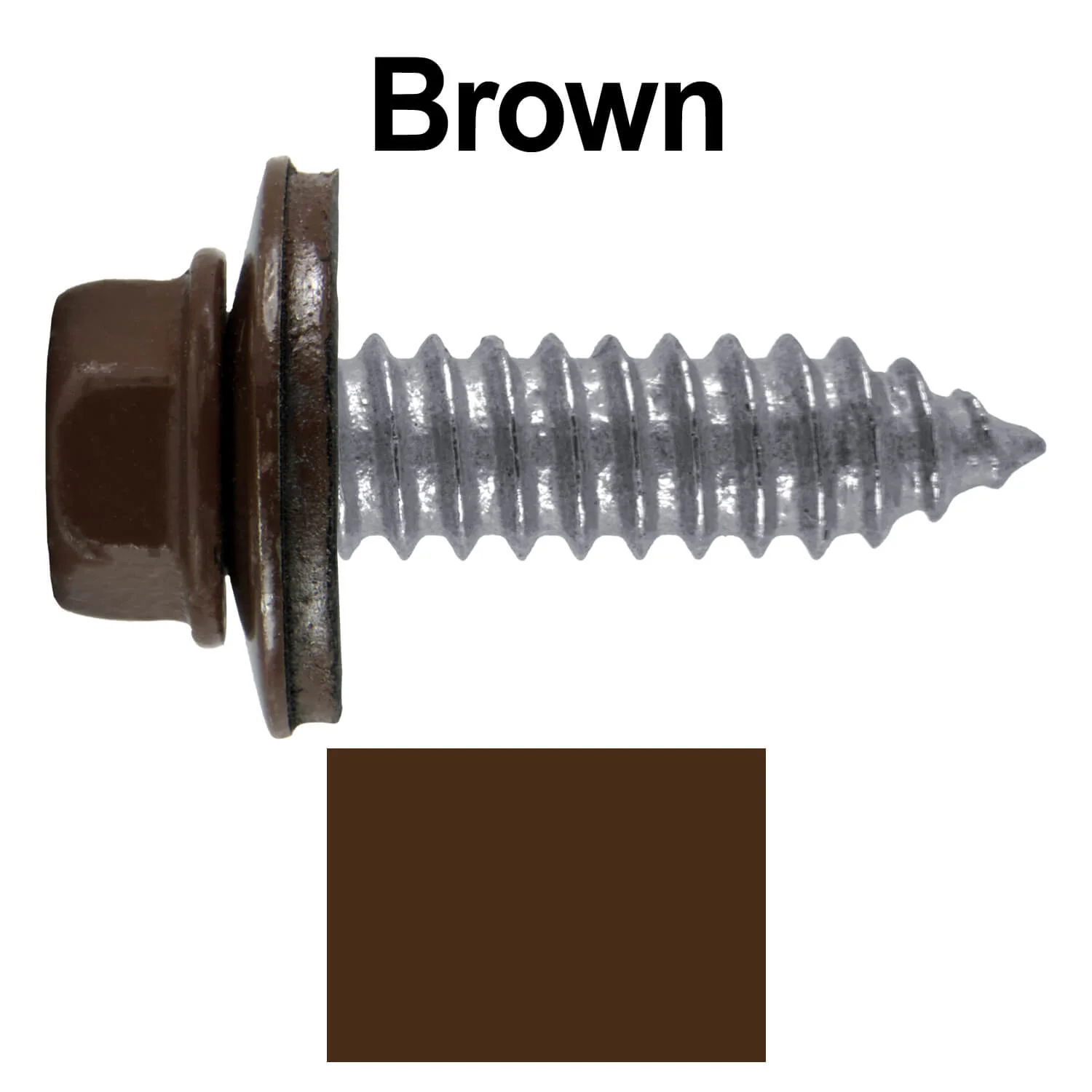 17 x 1" Metal Roofing Screws - Metal Panel to Metal Purlins and Recovery Screws - Hex Washer Head - EPDM washer. - Image 9