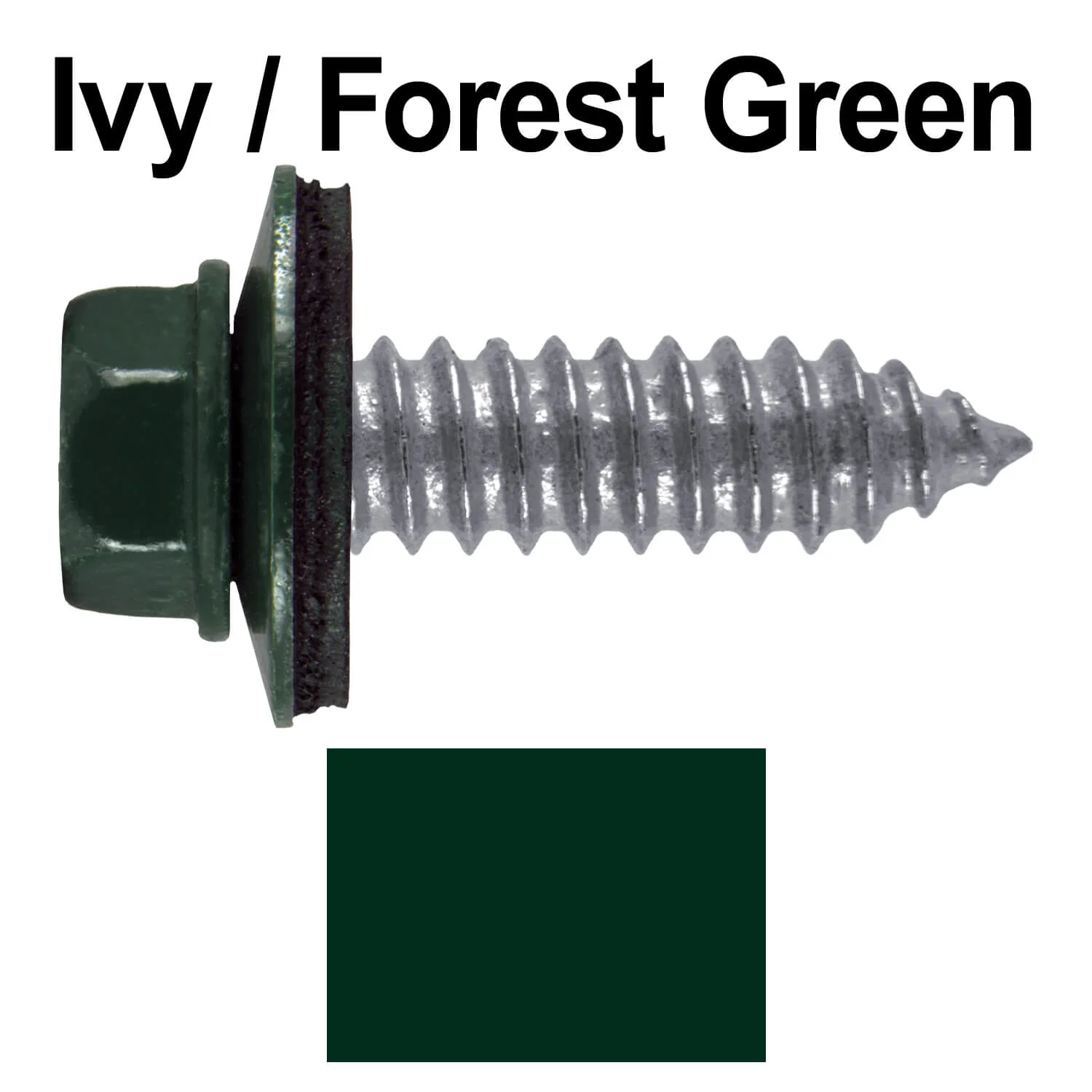 17 x 1" Metal Roofing Screws - Metal Panel to Metal Purlins and Recovery Screws - Hex Washer Head - EPDM washer. - Image 92