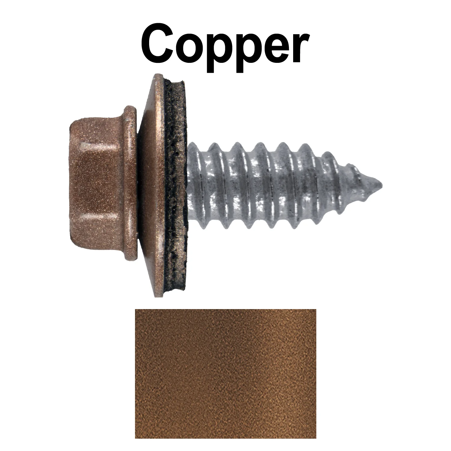 17 x 3/4" Metal Roofing Screws - Metal Panel to Metal Purlins and Recovery Screws - Hex Washer Head - EPDM washer. - Image 14
