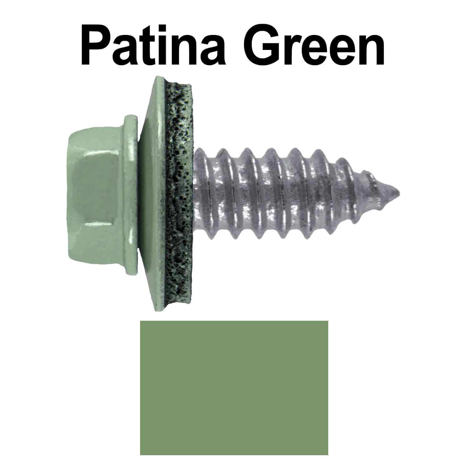 17 x 3/4" Metal Roofing Screws - Metal Panel to Metal Purlins and Recovery Screws - Hex Washer Head - EPDM washer. - Image 35