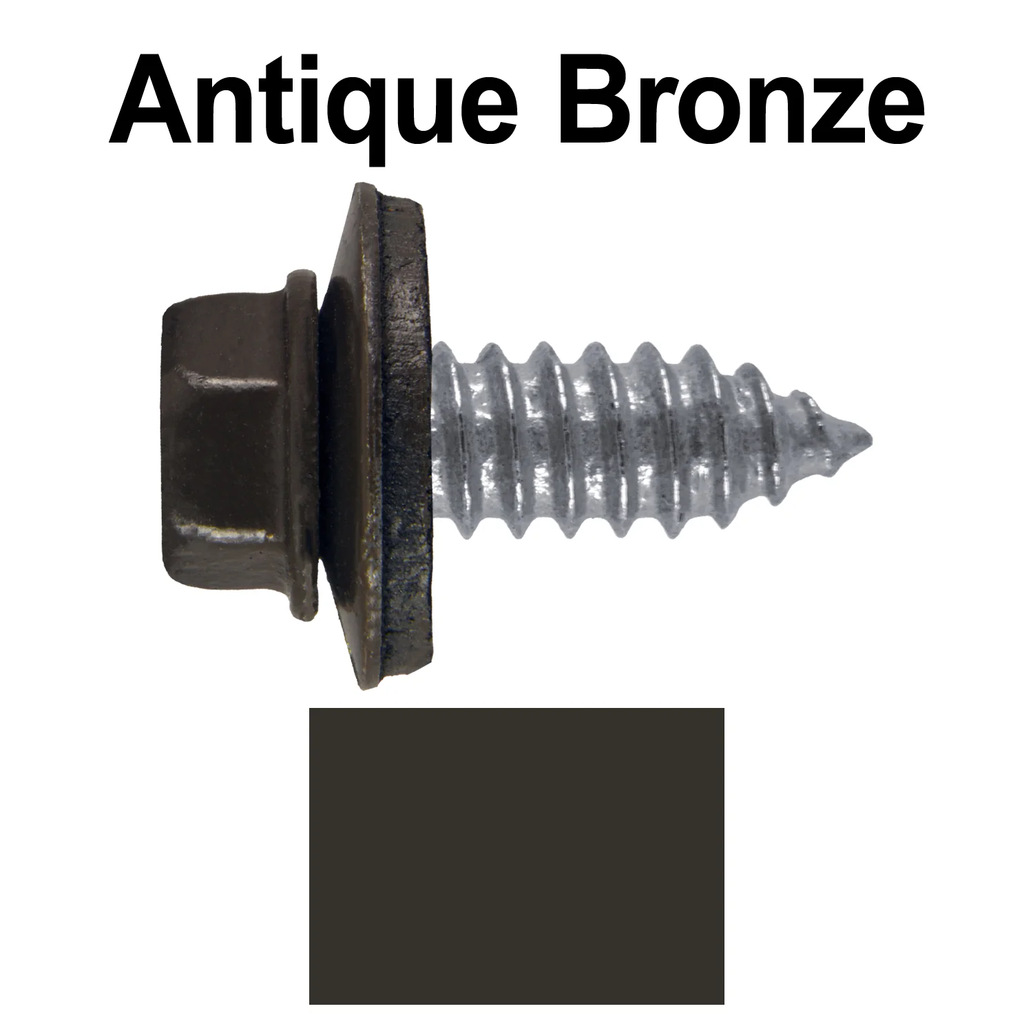 17 x 3/4" Metal Roofing Screws - Metal Panel to Metal Purlins and Recovery Screws - Hex Washer Head - EPDM washer. - Image 44