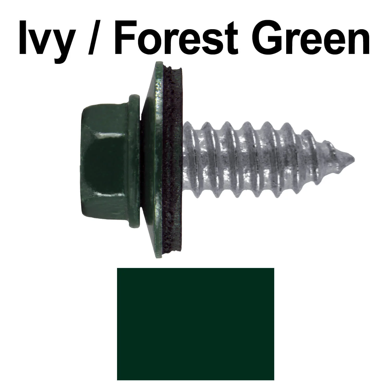 17 x 3/4" Metal Roofing Screws - Metal Panel to Metal Purlins and Recovery Screws - Hex Washer Head - EPDM washer. - Image 91