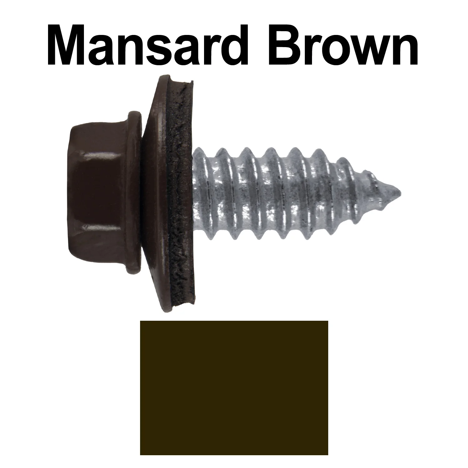 17 x 3/4" Metal Roofing Screws - Metal Panel to Metal Purlins and Recovery Screws - Hex Washer Head - EPDM washer. - Image 98