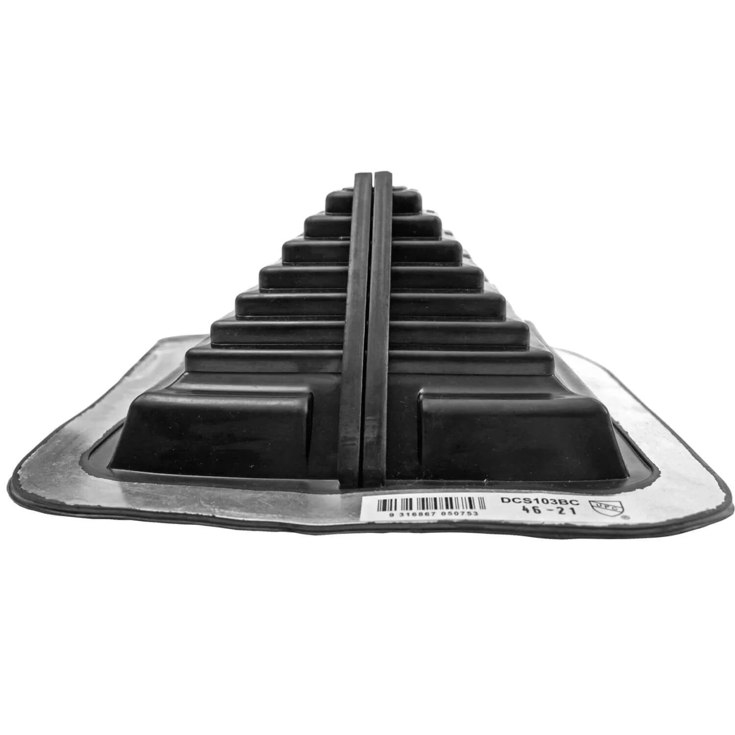 DCS103BC Black Square Pipe, Square Base Combo Pipe Flashing - Image 5